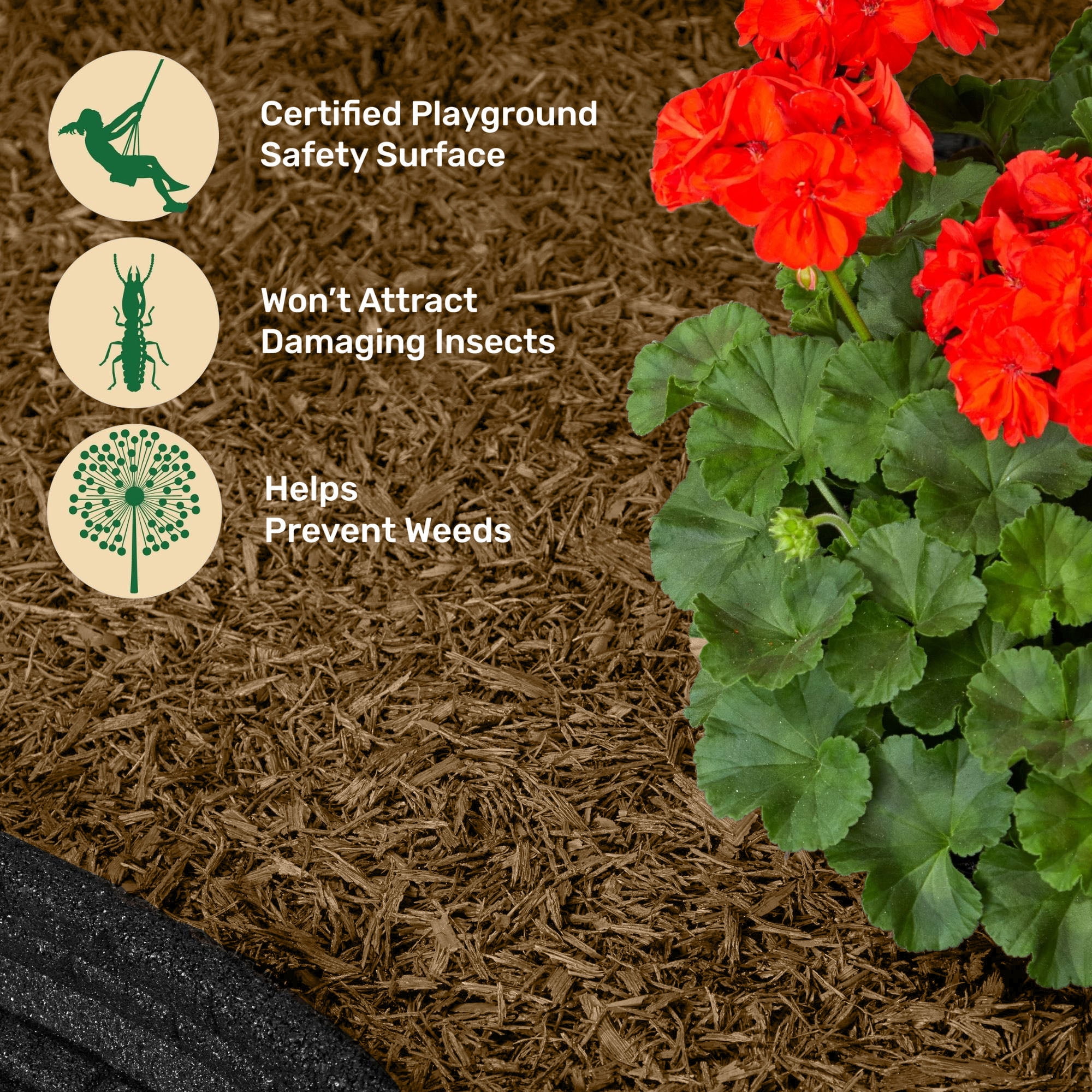 GroundSmart Cypress Shredded Rubber Mulch (Beige, 75 cu ft) sr8mp
