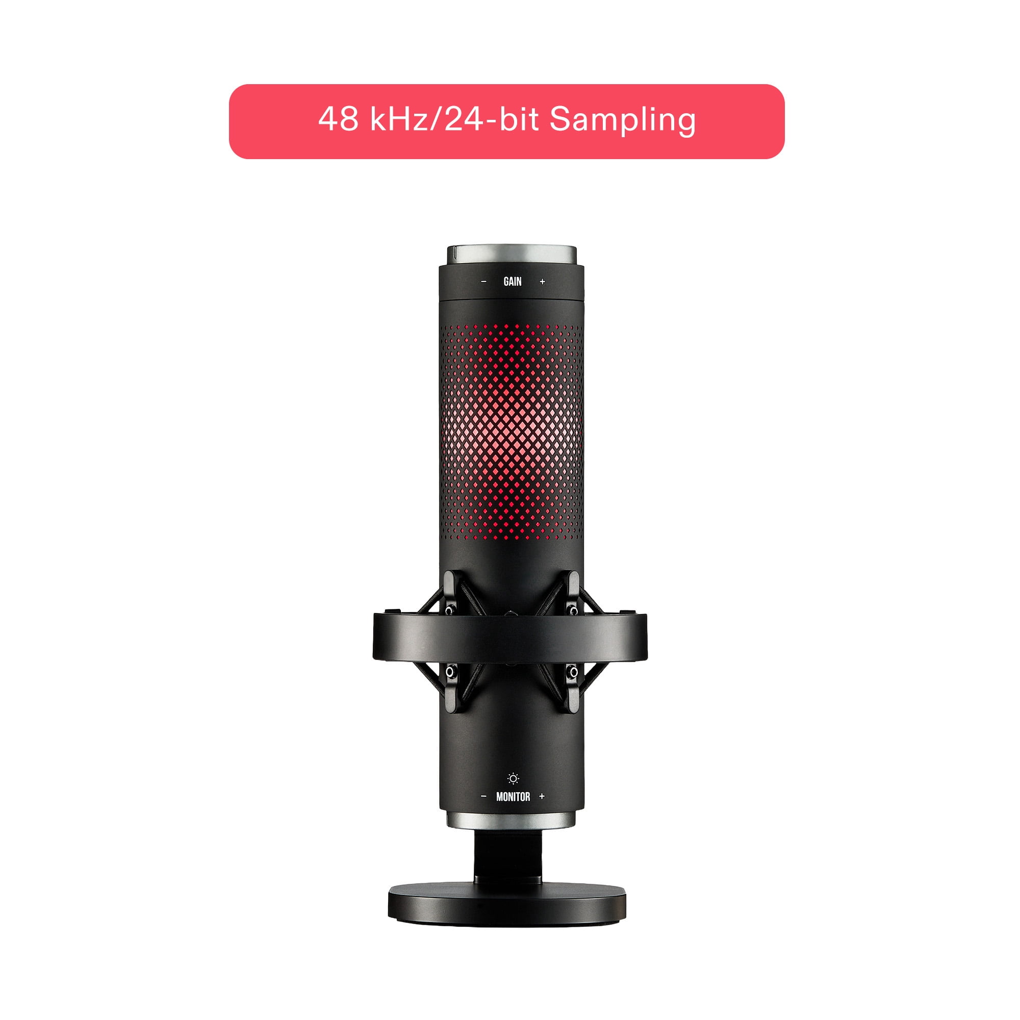 onn USB Tri-Pattern Gaming Microphone with Adjustable Volume and Mute Controls (Black) lhoe9