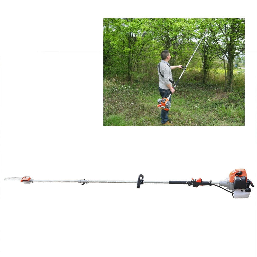 Wuzstar 52CC 2-Stroke Gas Powered Pole Saw, Long Reach Extension Tree Trimming Tool (Orange, 52CC) 7kz4g