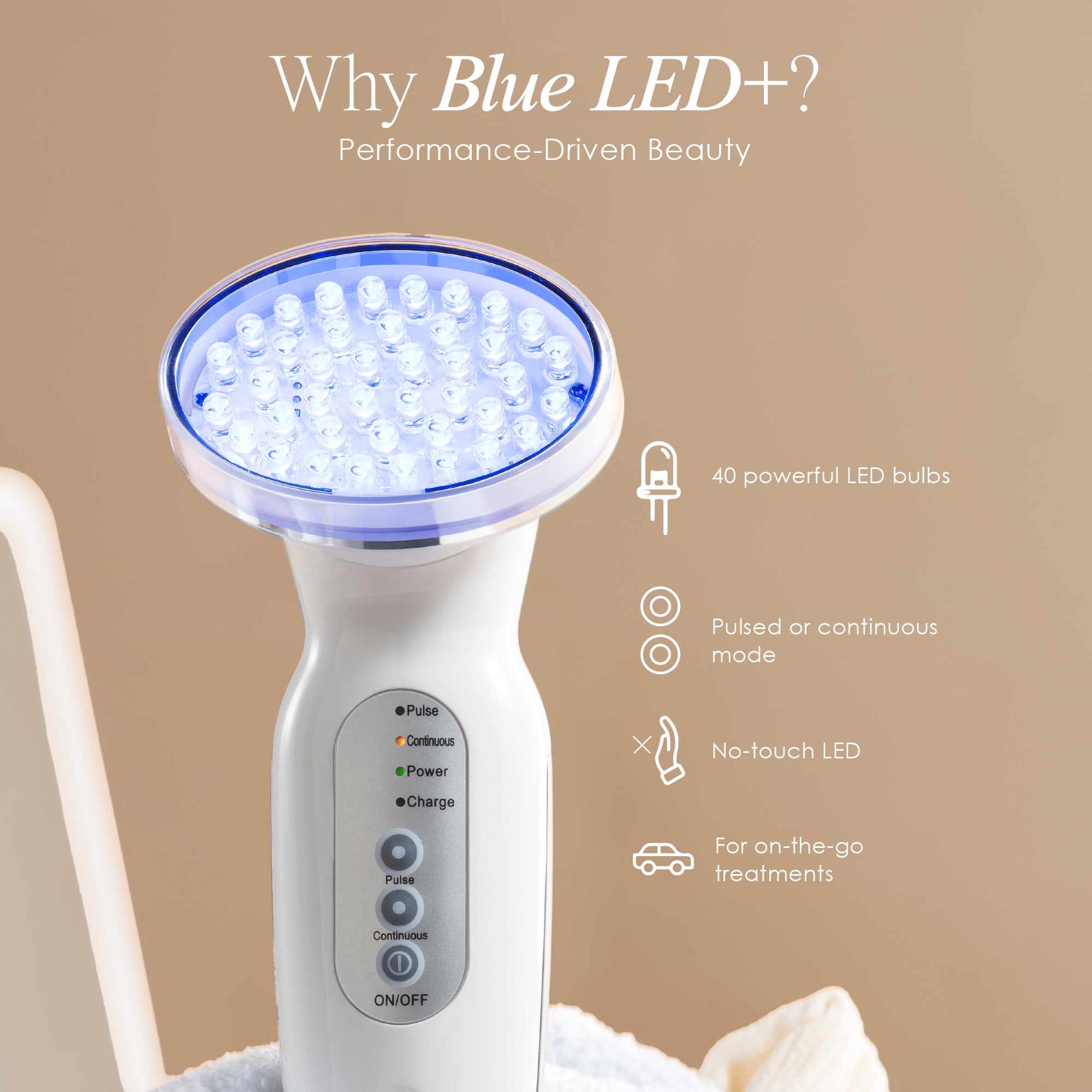 Project E Beauty Blue LED Light Therapy Device for Acne and Pore Minimizing (Blue, 1.15 lb) q8smj