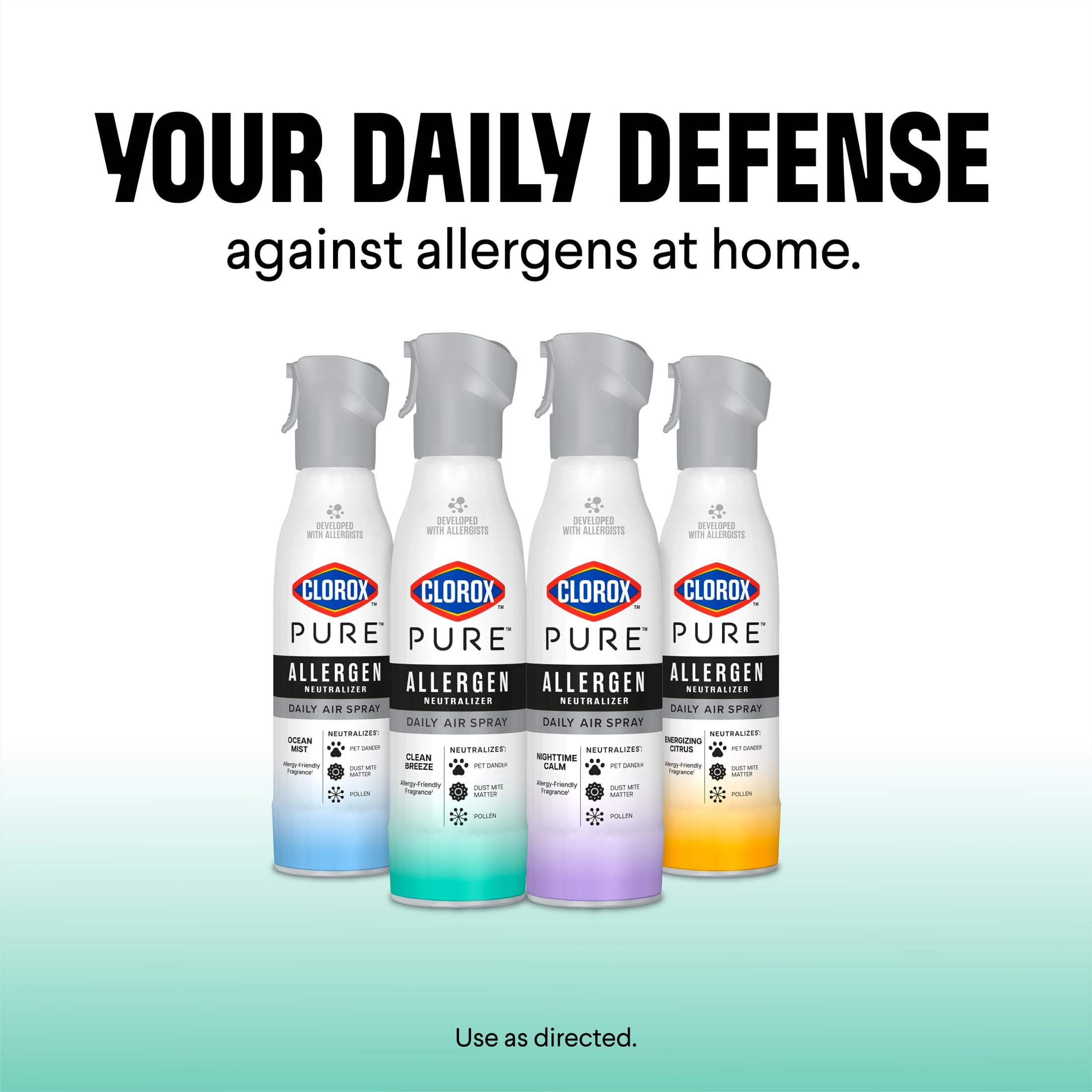 Clorox PURE Allergen Neutralizer Daily Air Spray, Clean Breeze (8 oz) 64jz6