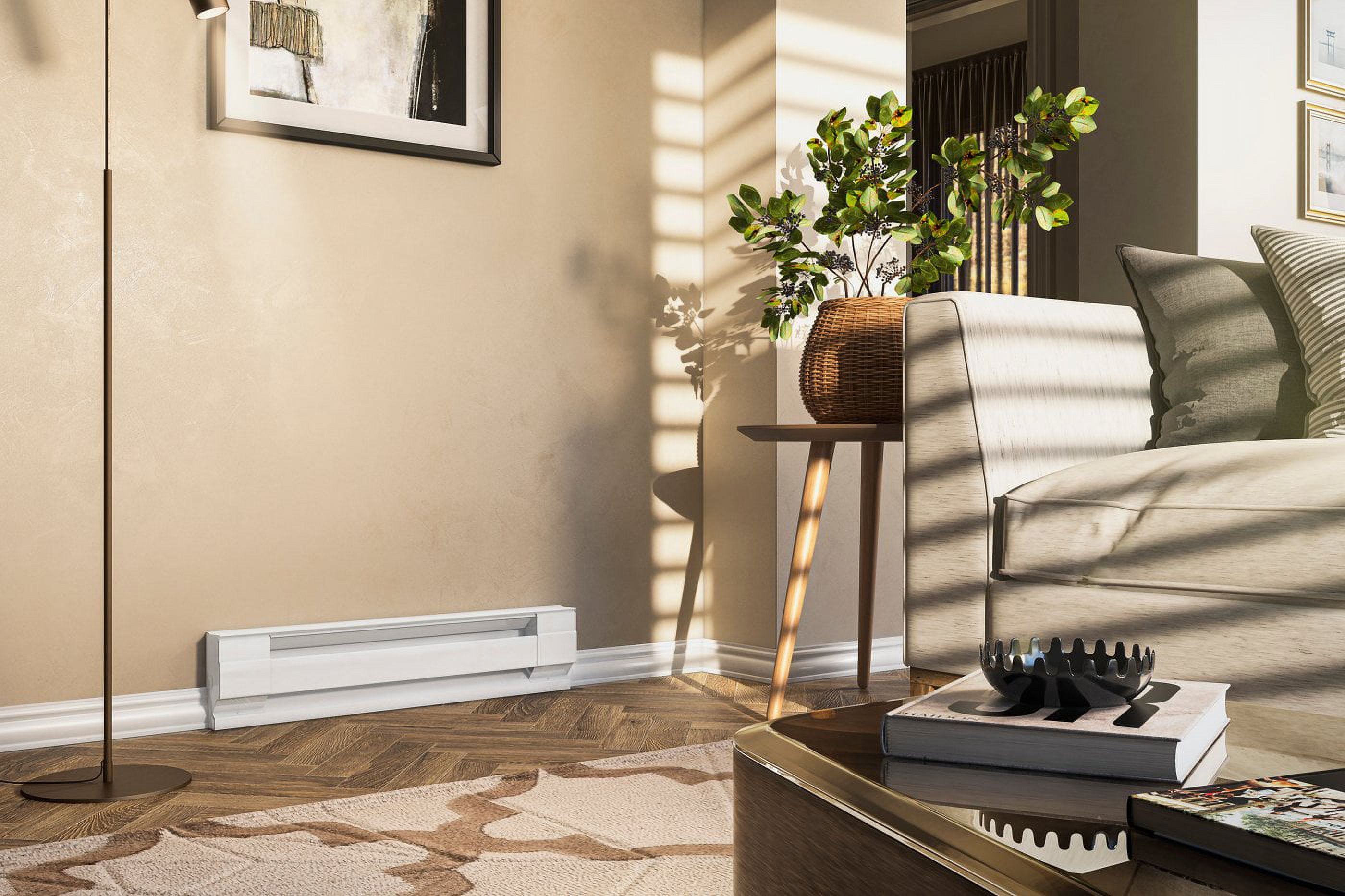 Cadet 2F500-1W Electric Convection Baseboard Heater, Energy Efficient Supplemental Heating (White, 30 in) l7a5e