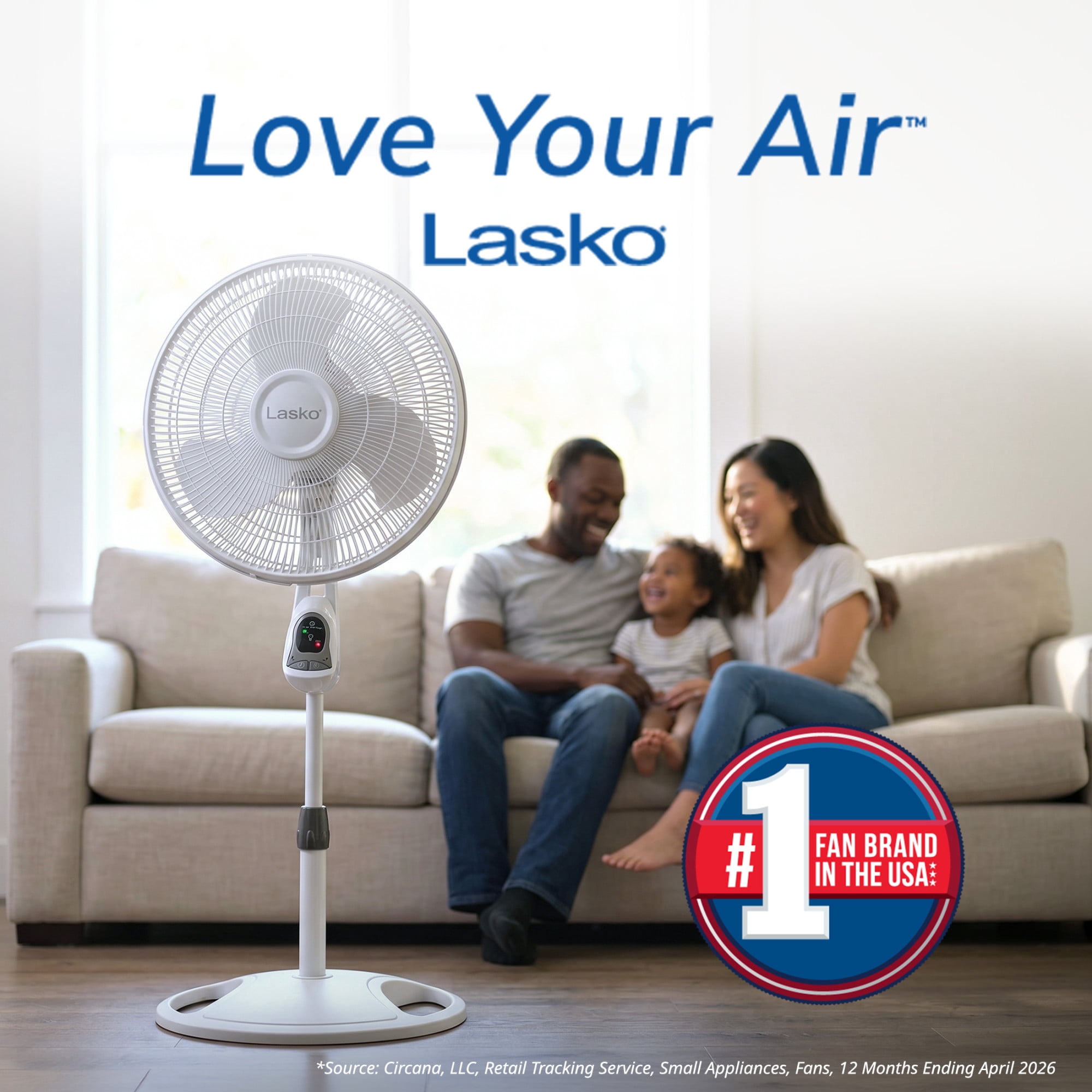 Lasko 16-inch Quiet Oscillating Pedestal Fan with Remote Control and Adjustable Height (White, 16 in) 7czh8