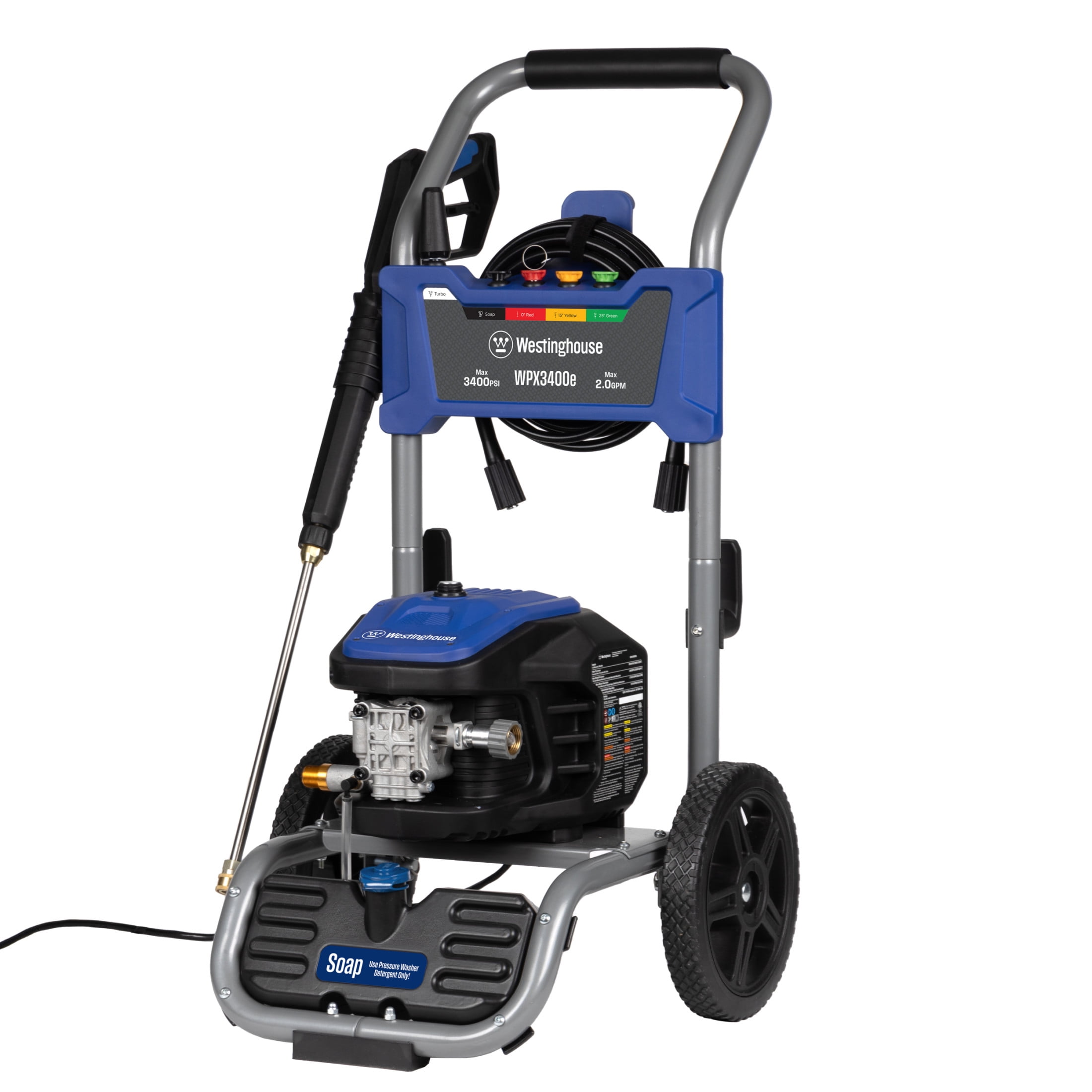 Westinghouse 3400 PSI Electric Pressure Washer with Brushless Motor, 5 Nozzles & Soap Tank (2.0 GPM) rgfu8