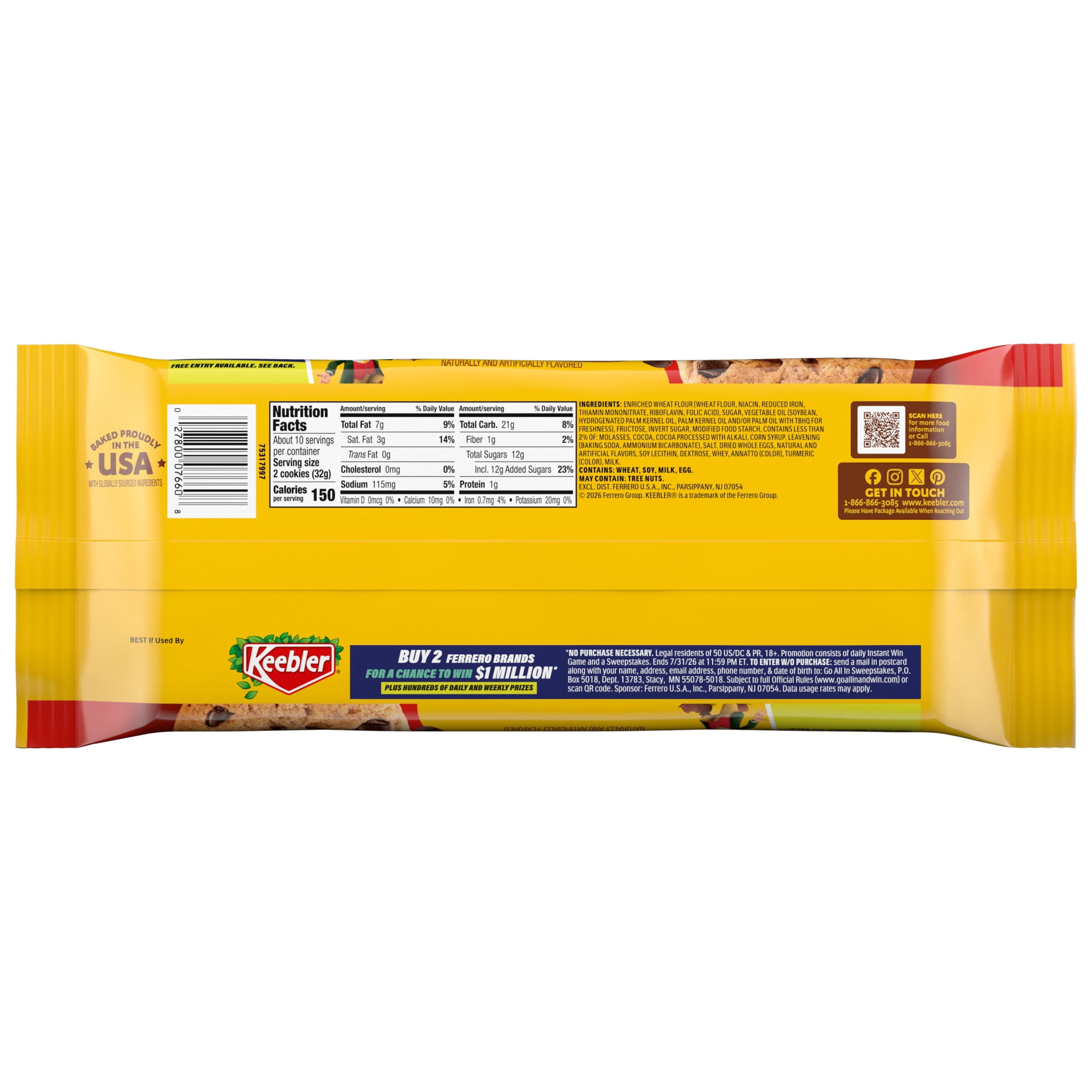 Keebler Soft Baked Chips Deluxe Chocolate Cookies (Chocolate Chip, 11.9 oz) wnv7h