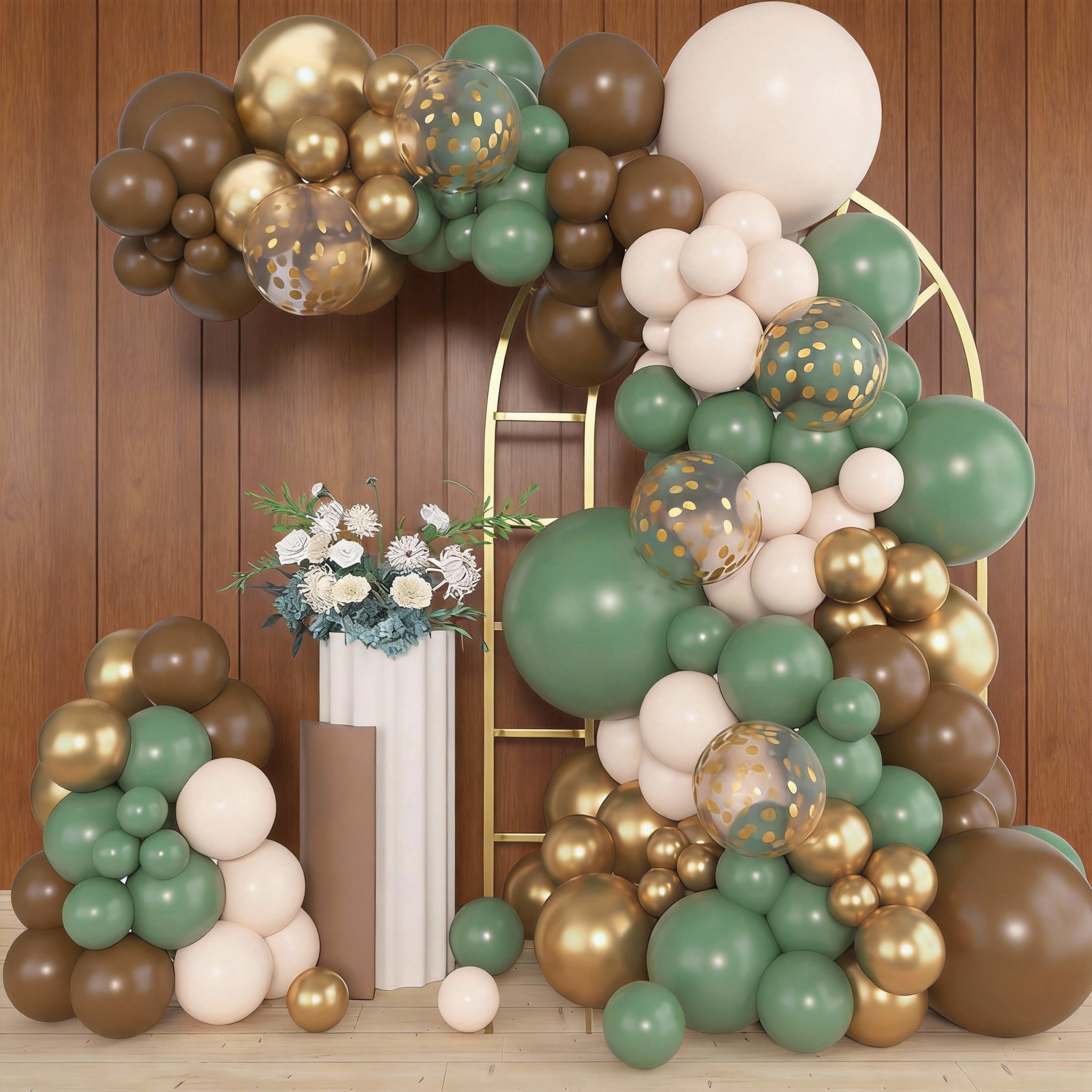 Chicada 153pcs Sage Green and Brown Balloon Garland Arch Kit (Sage Green, 153 Pieces) 2w02o