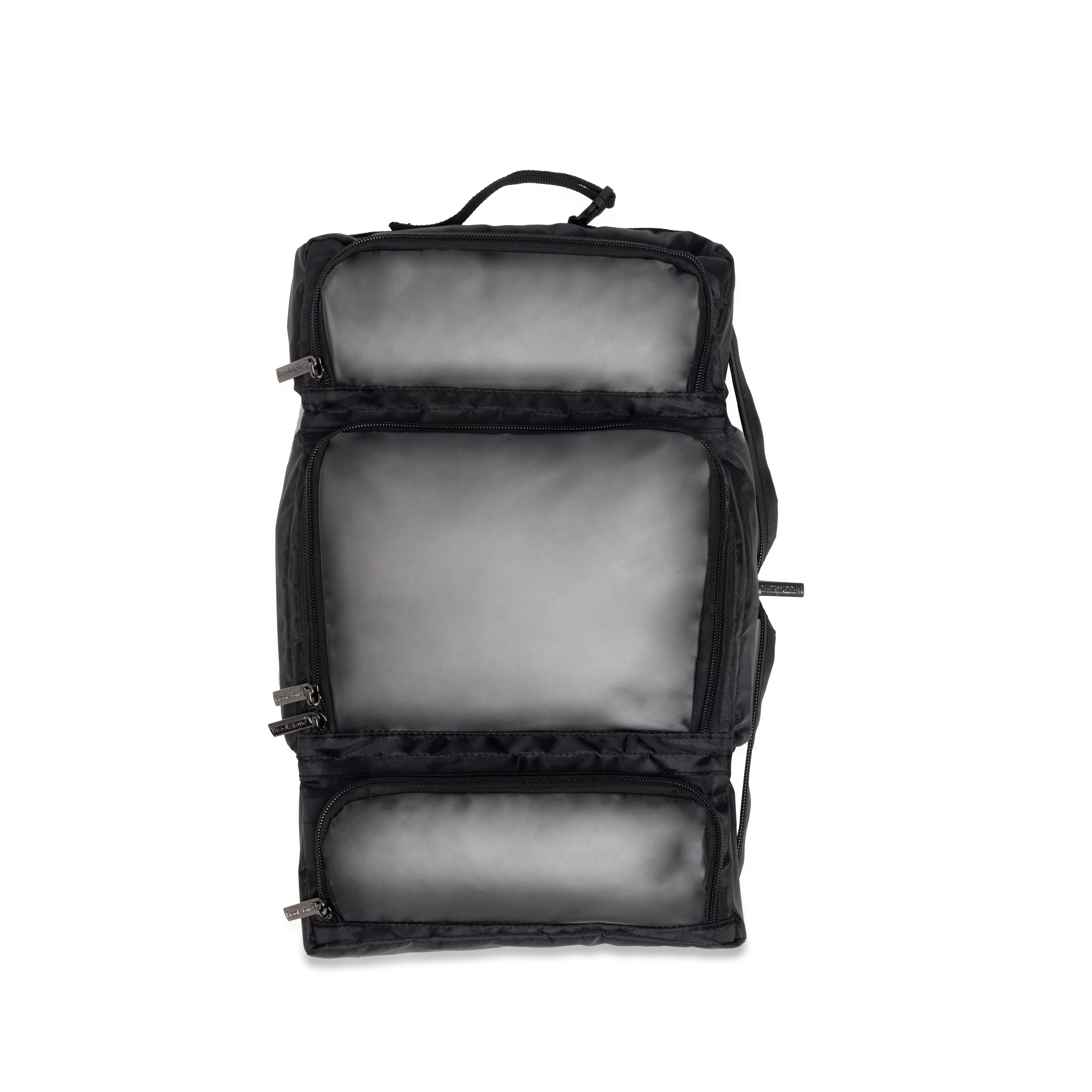 Brookstone Hanging Travel Toiletry Organizer Cube (Black, 7 in x 13 in x 5.5 in) h83ez