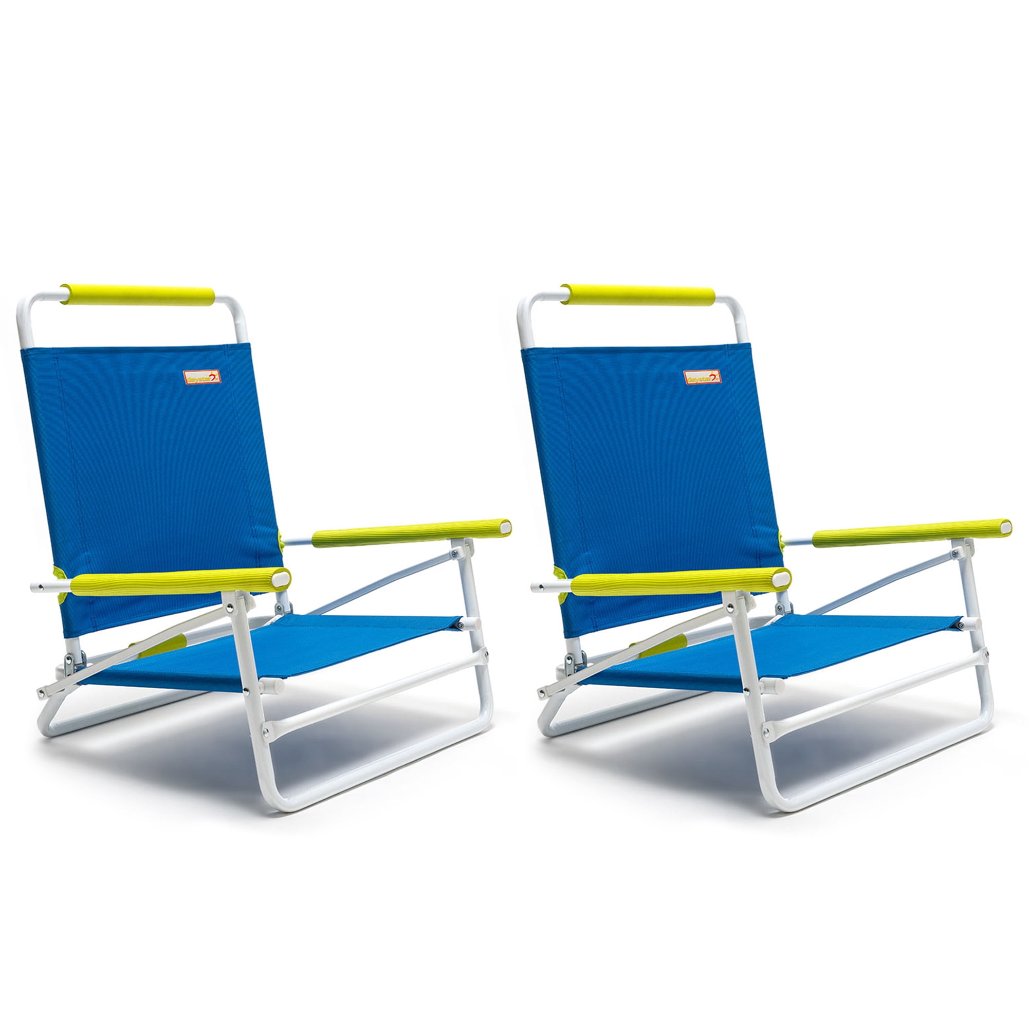Sunnyfeel Folding Beach Chair for Adults, Lightweight Low-Profile Outdoor Seat with Armrest (Navy Blue, 300 lb Capacity) p2xe4