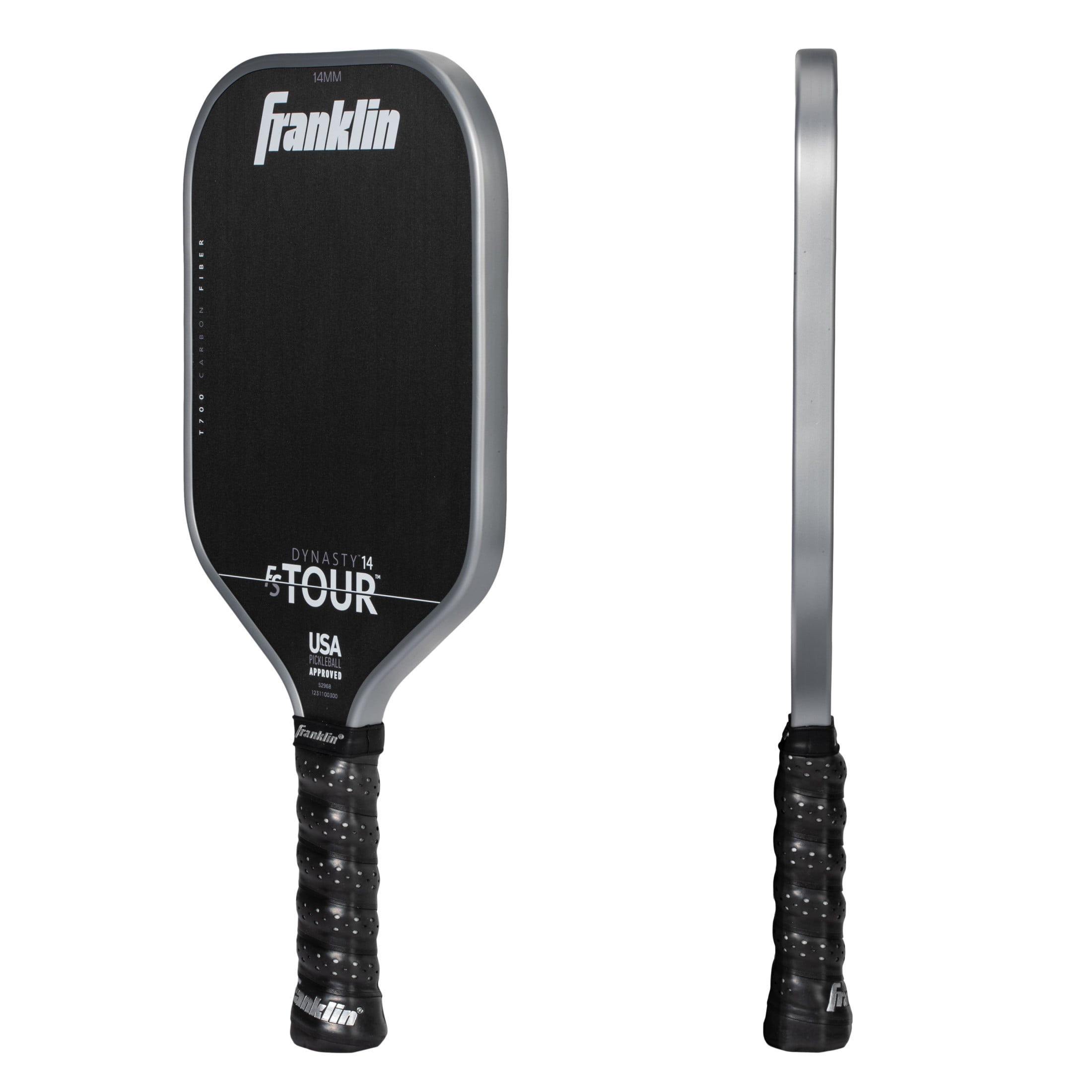 Franklin Sports FS Tour Series Pickleball Paddle - Carbon Fiber Surface - Pro Player Performance (Gray, 8.2 oz) v16dq