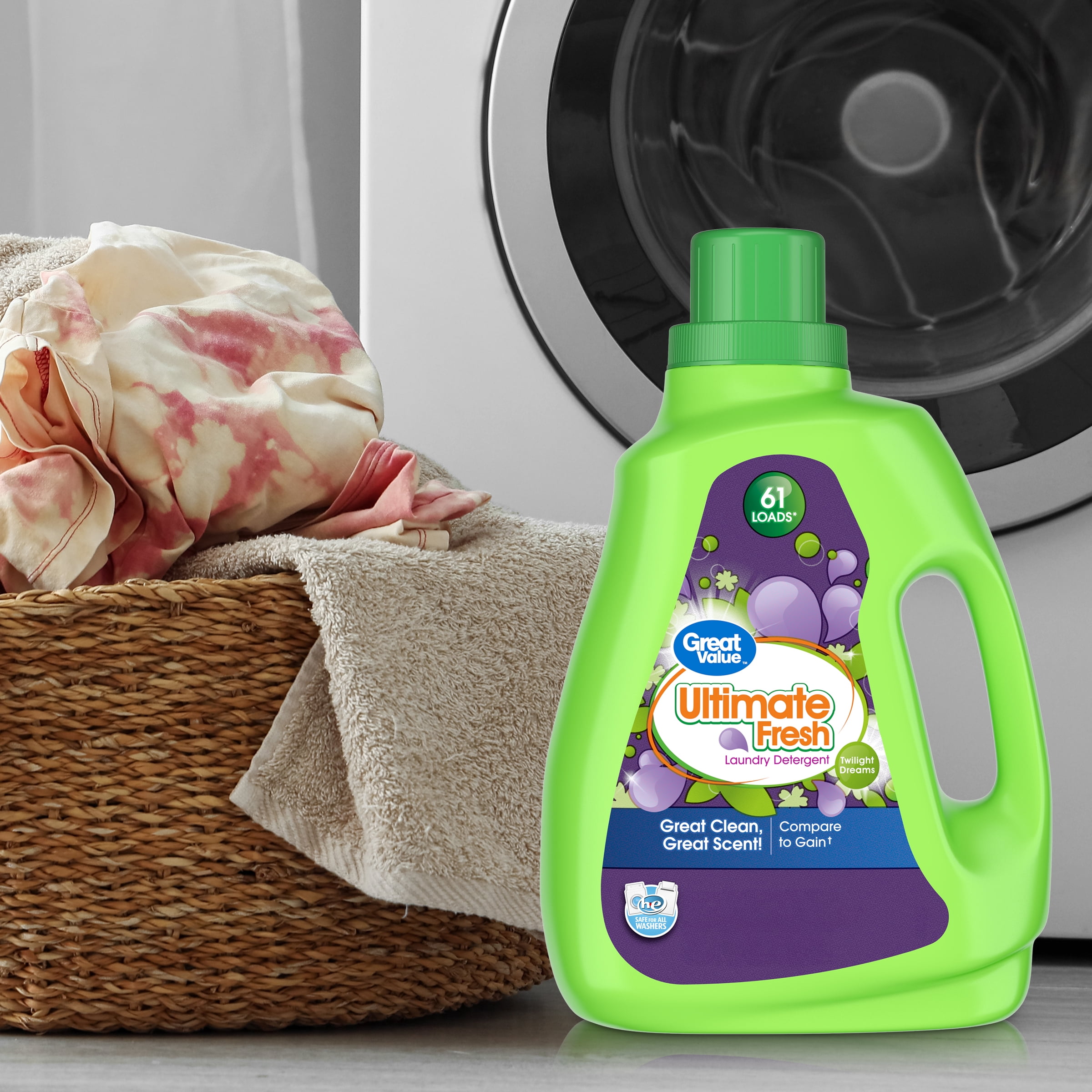 Great Value Ultimate Fresh Laundry Detergent, Twilight Dreams, Concentrated Stain-Fighting Formula (88 fl oz) iudcc