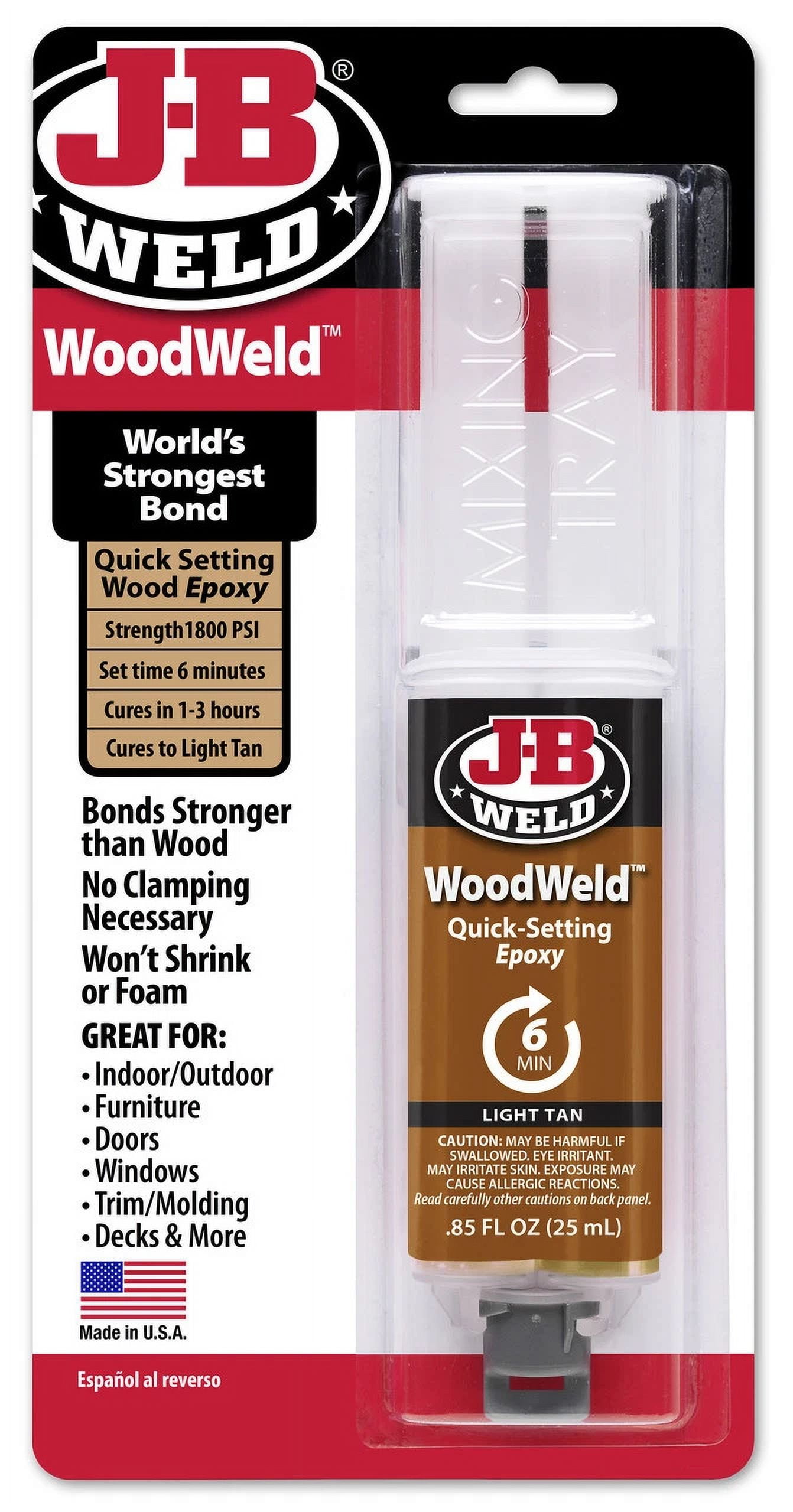 J-B Weld 50151 WoodWeld Epoxy Adhesive (2 oz) j9b68