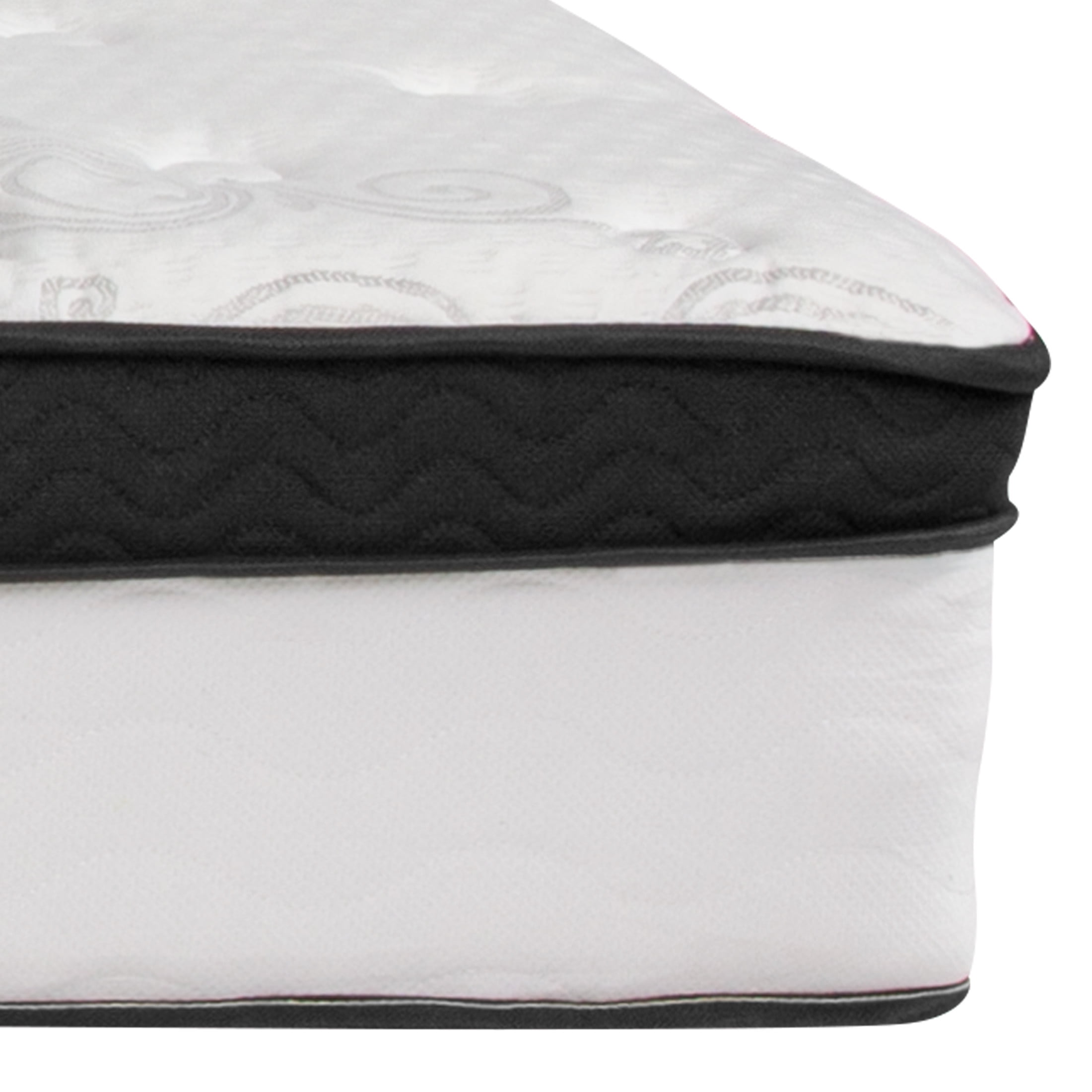 Merrick Lane Hybrid Mattress with Pocket Spring and Memory Foam (Queen, 60 in x 80 in x 12 in) 3k7i1