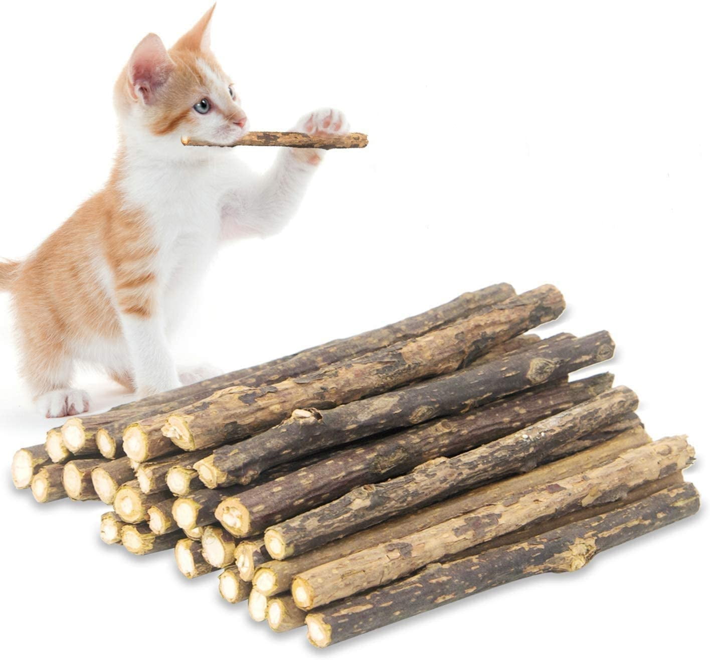 EFINNY Natural Silvervine Catnip Sticks for Indoor Cats (10 Pack) thwht