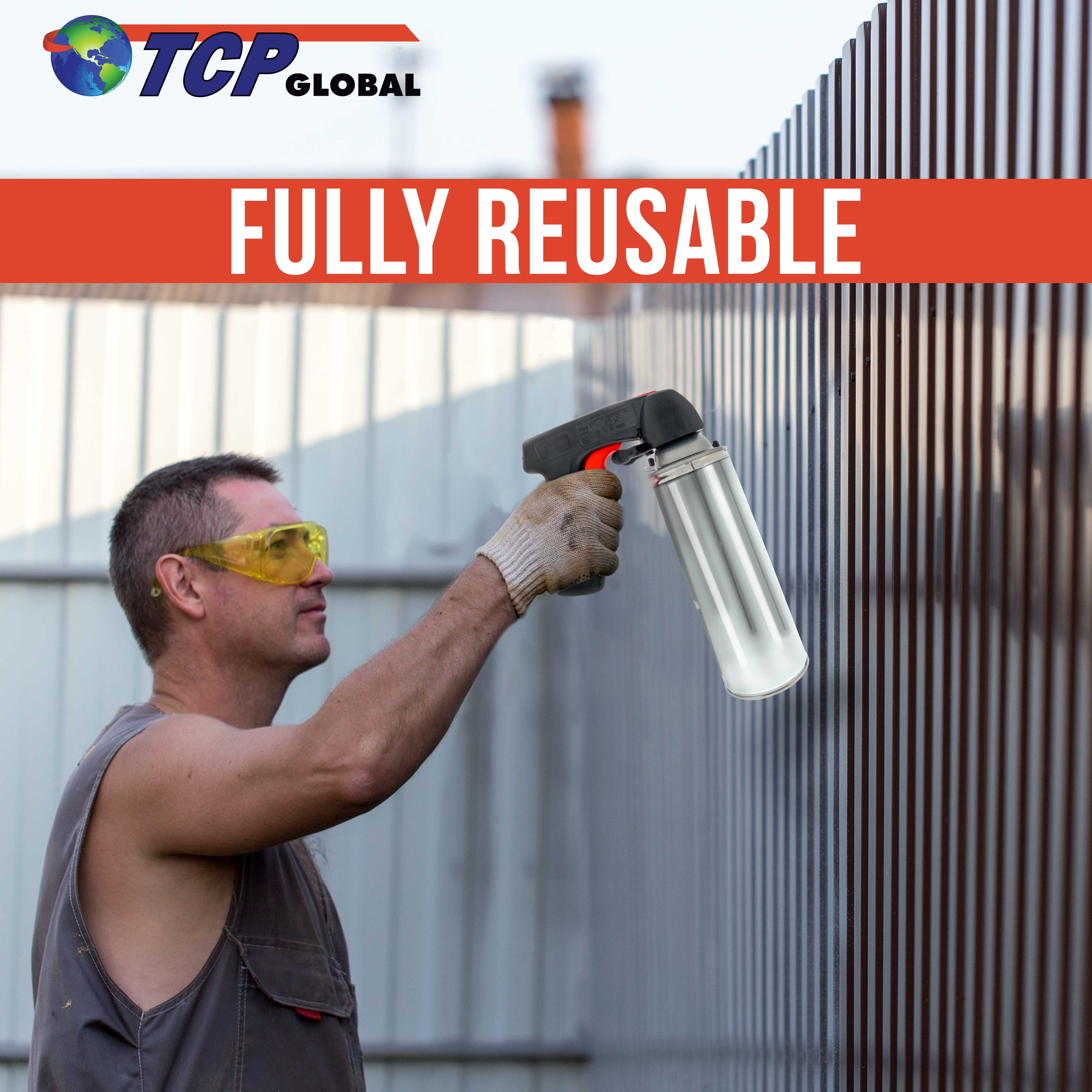 TCP Global Aerosol Spray Trigger Handle (Ergonomic Grip, Reusable) (Black, 2 Pack) tuhgm