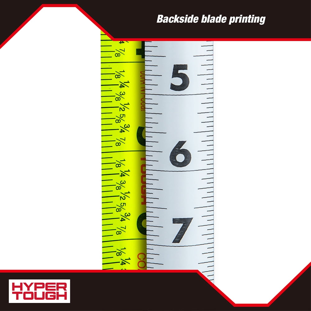 Hyper Tough Wide Blade Steel Tape Measure (Grey, 35 ft) 1tlmu