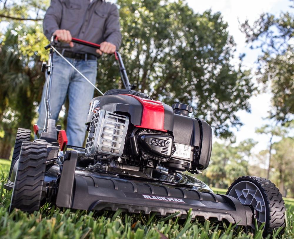 Black Max 21-inch Gas Push Mower with 125cc Briggs & Stratton Engine (Black, 21 in) e92j2