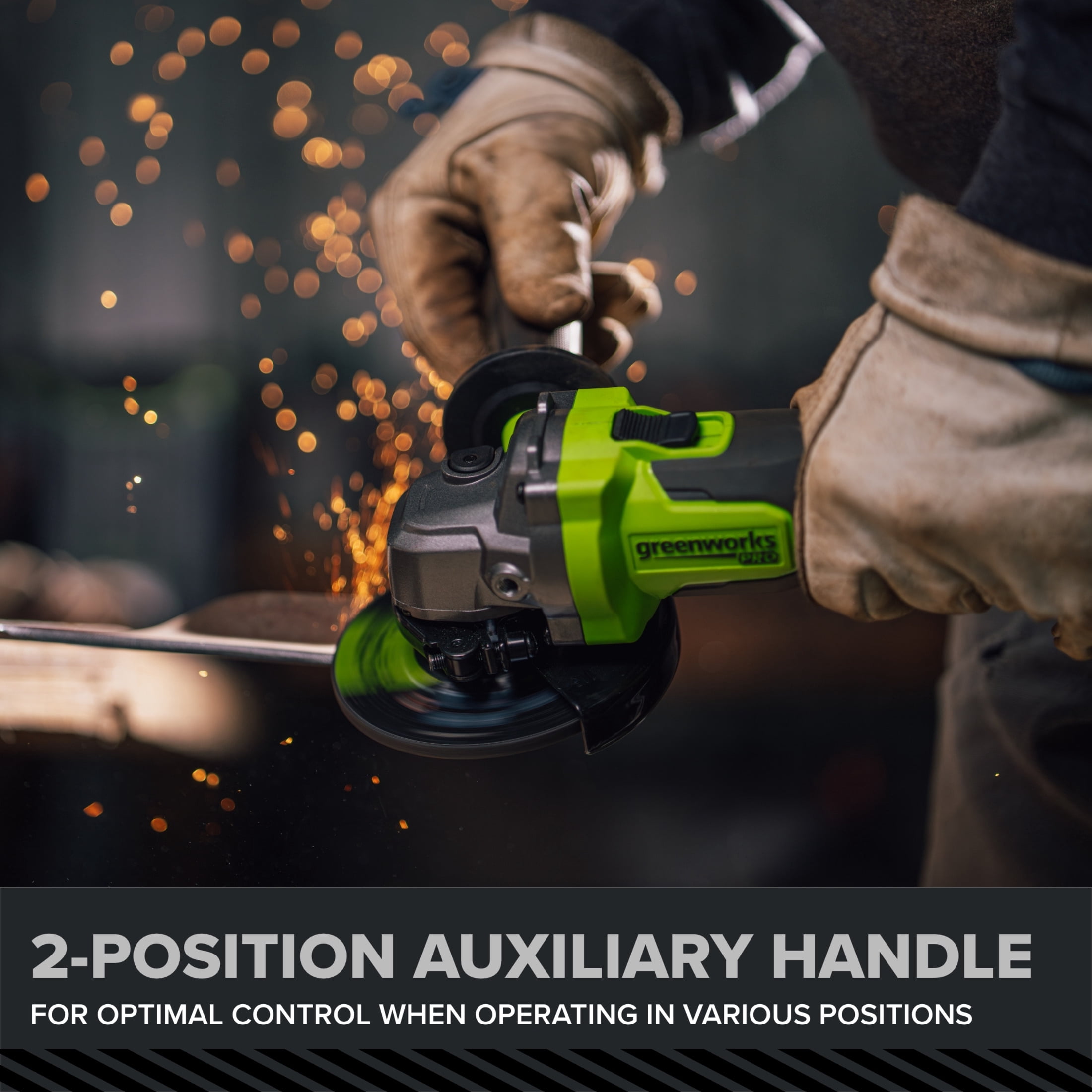 Greenworks Pro PowerAll 24V Brushless Angle Grinder (4.5 in, Tool Only) 8uoyi