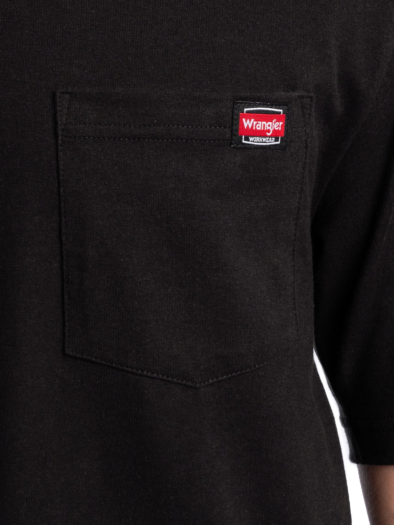 Wrangler Workwear Men's Short Sleeve Pocket T-Shirt (Grey, S) 3-Pack scu55