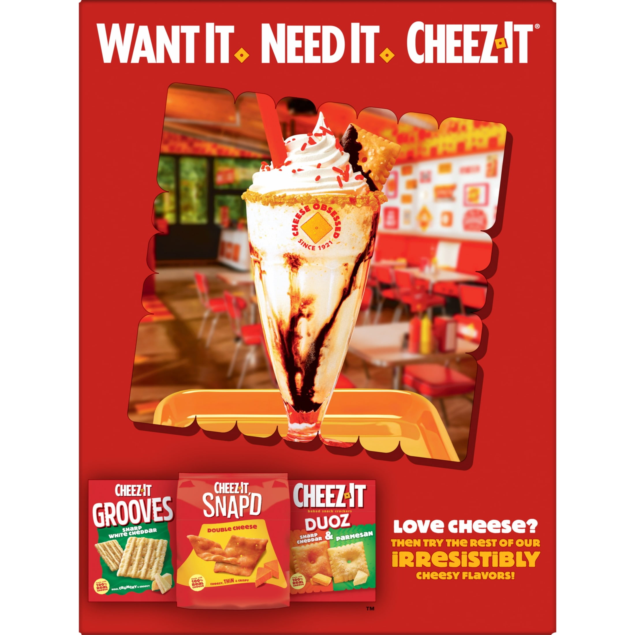 Cheez-It Original Baked Snack Crackers (21 oz) go40y