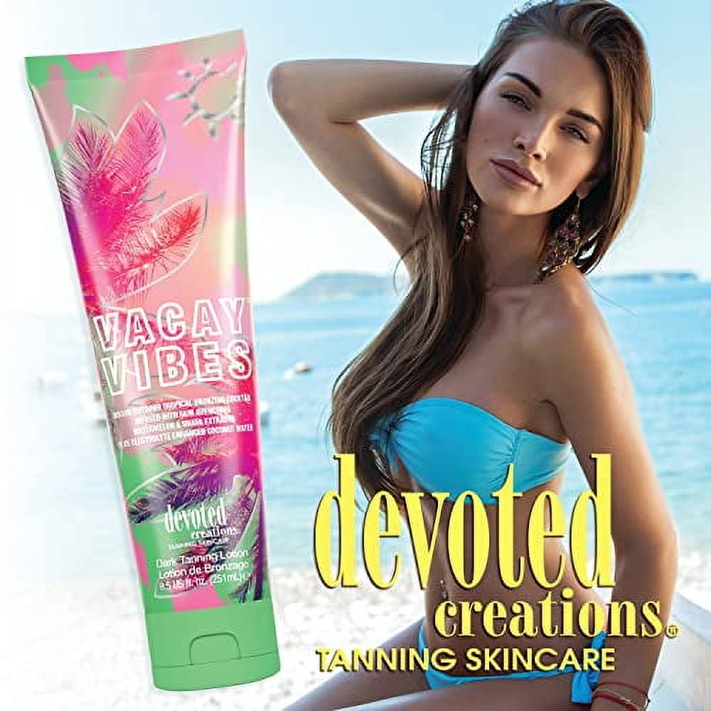 Devoted Creations Vacay Vibes Hydrating Sunless Tanning Lotion (Medium Skin Tone, 8.5 oz) 1aiu9