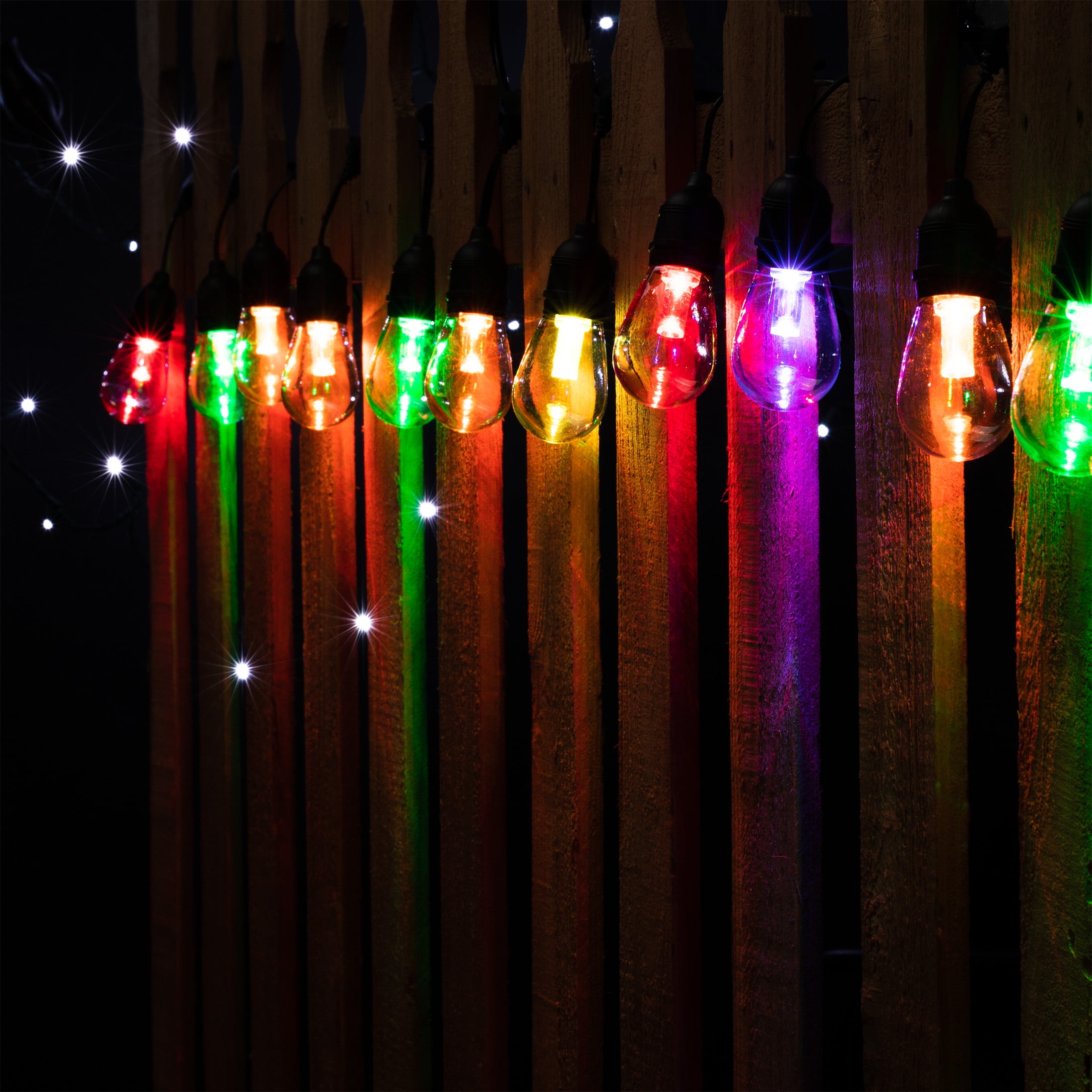 Better Homes & Gardens Solar Powered LED String Lights (Multi-Color, 34 ft) v4fel
