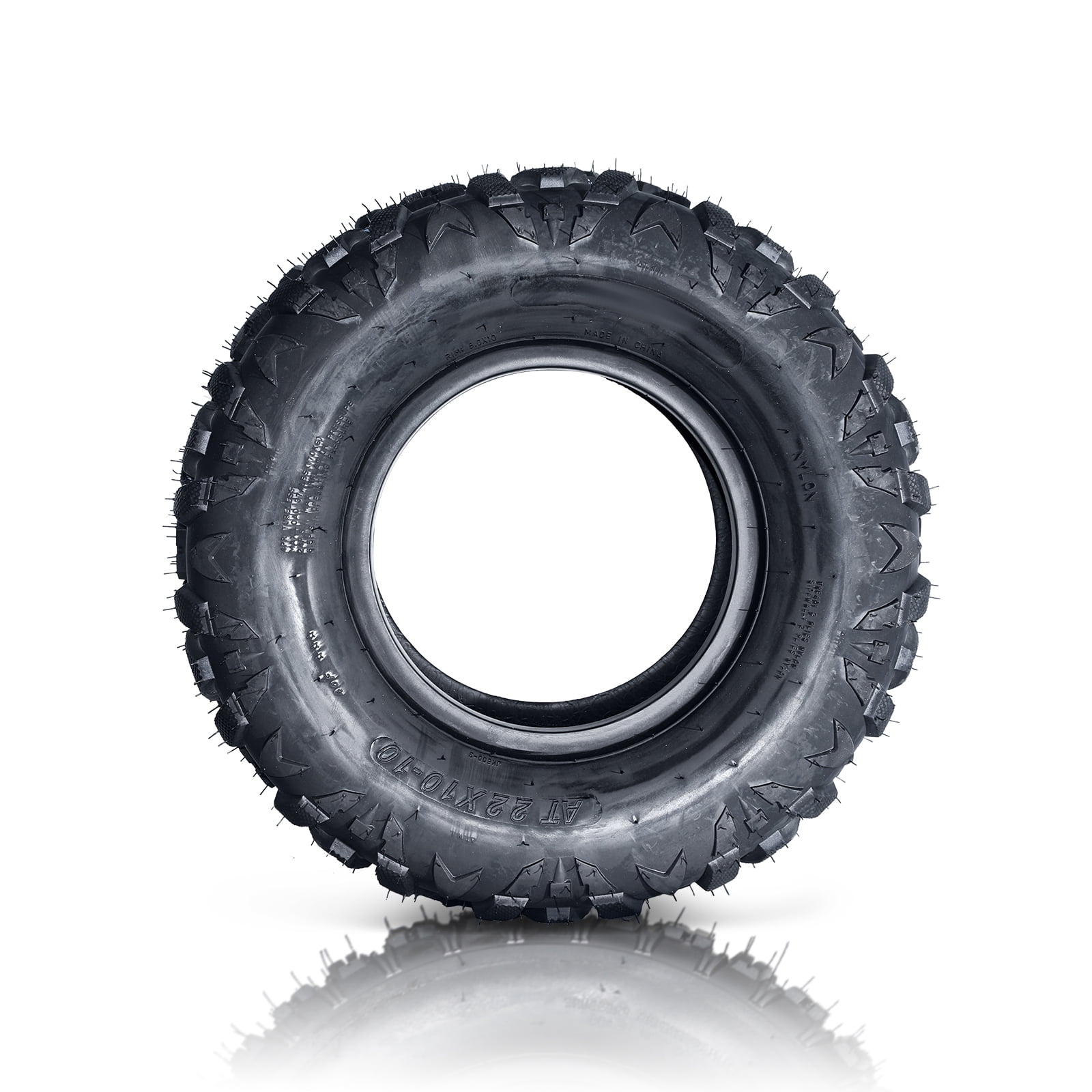 Ktaxon ATV UTV All Terrain Tires 4 Ply Tubeless Directional Knobby Trail Tires (Set of 2, 22x10-10) wm8m3