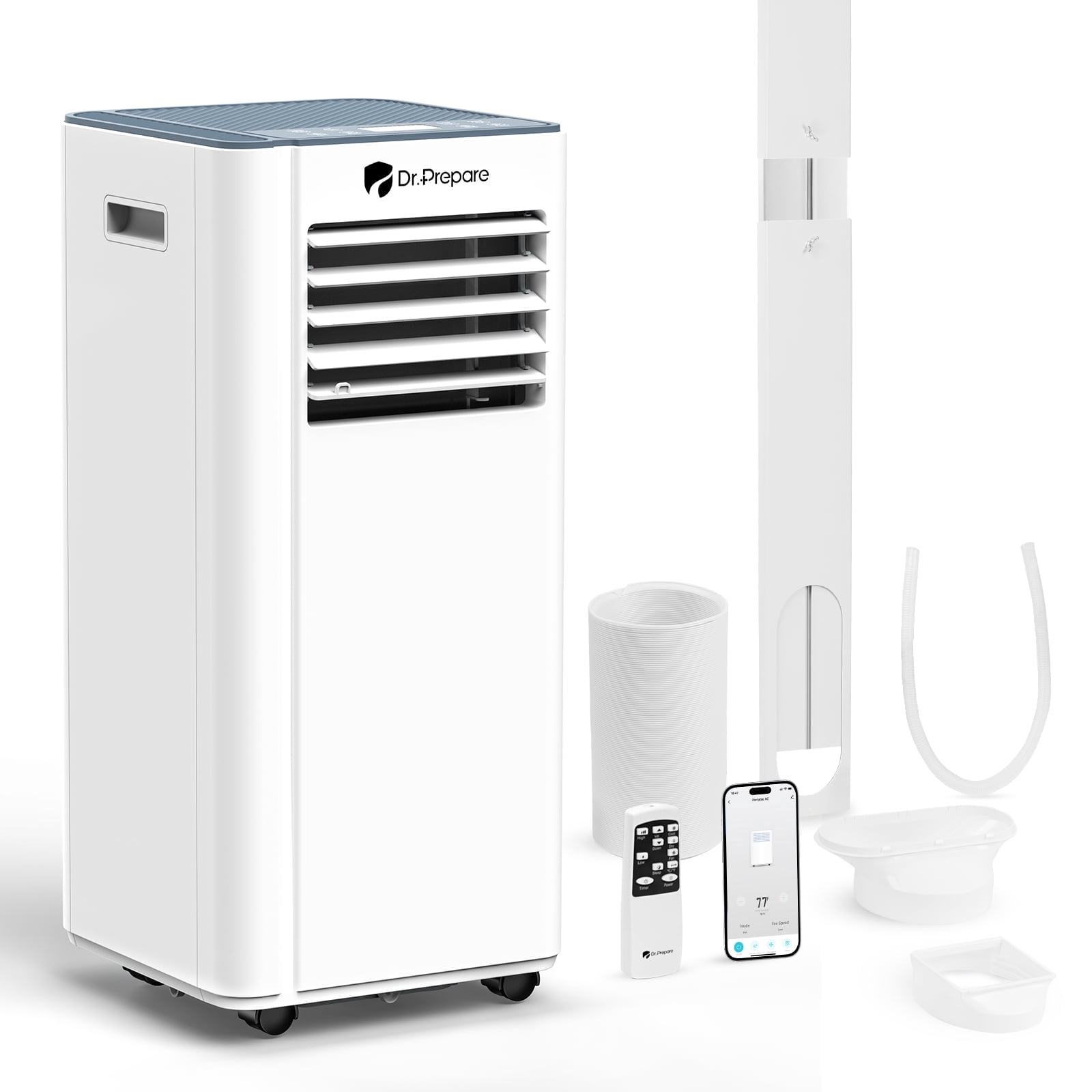 Renogy 10,000 BTU Smart WiFi Portable Air Conditioner, App & Remote Control Cooling Unit for Rooms up to 450 sq. ft. (White, 10,000 BTU) efj9i