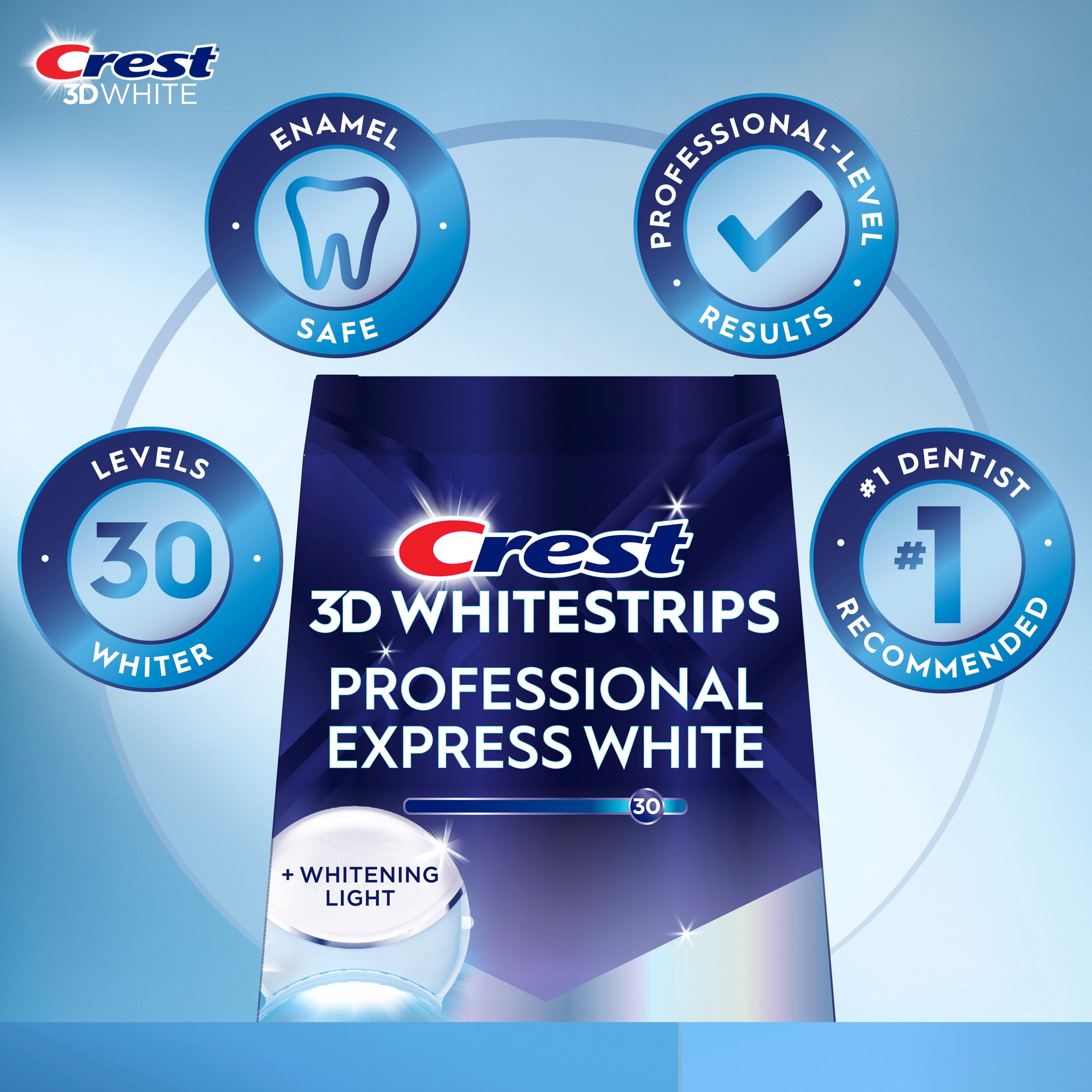 Crest 3DWhitestrips Professional Express Teeth Whitening Kit with Light (19 Treatments) dgjtb