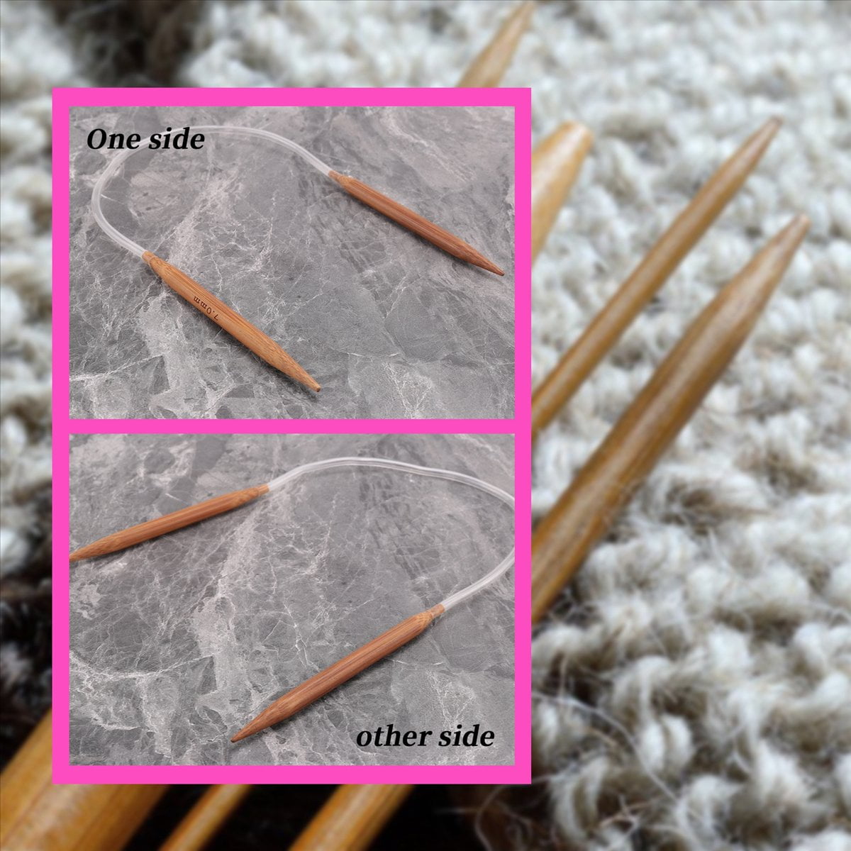 SPACESEA Circular Knitting Needles Set, Carbonized Bamboo Crafting Tools (18 Pairs, 16 in) 44fdq
