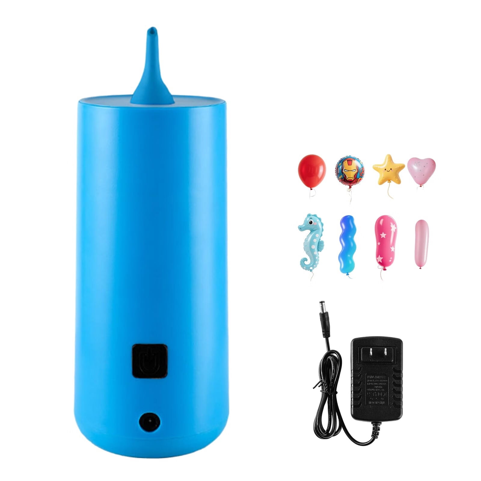 Disen Electric Balloon Pump Dual Nozzle Portable Inflator for Party Decorations (Blue, 1 Pack) zvwb0