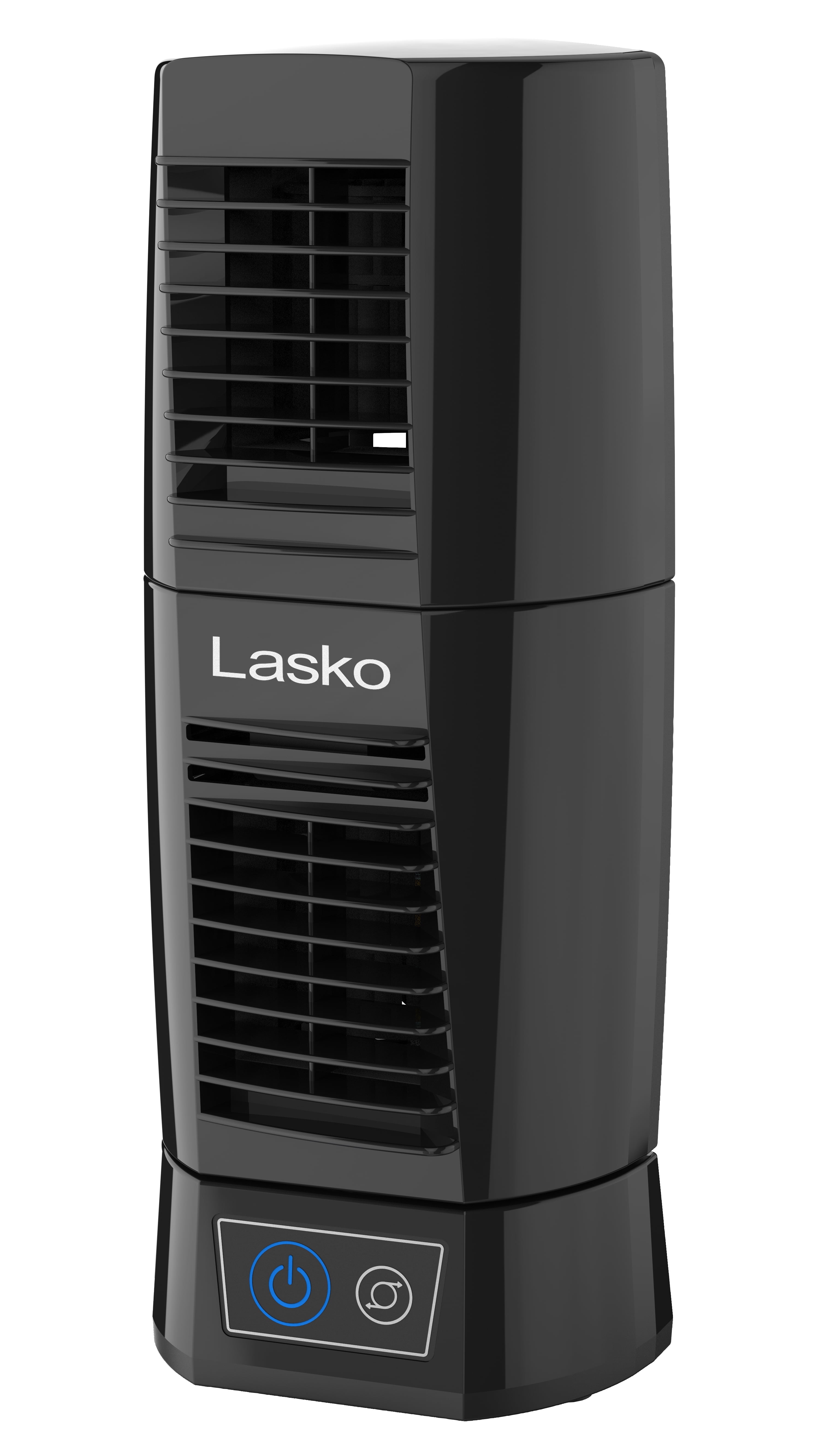 Lasko Wind Tower Oscillating Tabletop Fan, 2-Speed Desktop Cooling (Black, 12 in) vg3z0