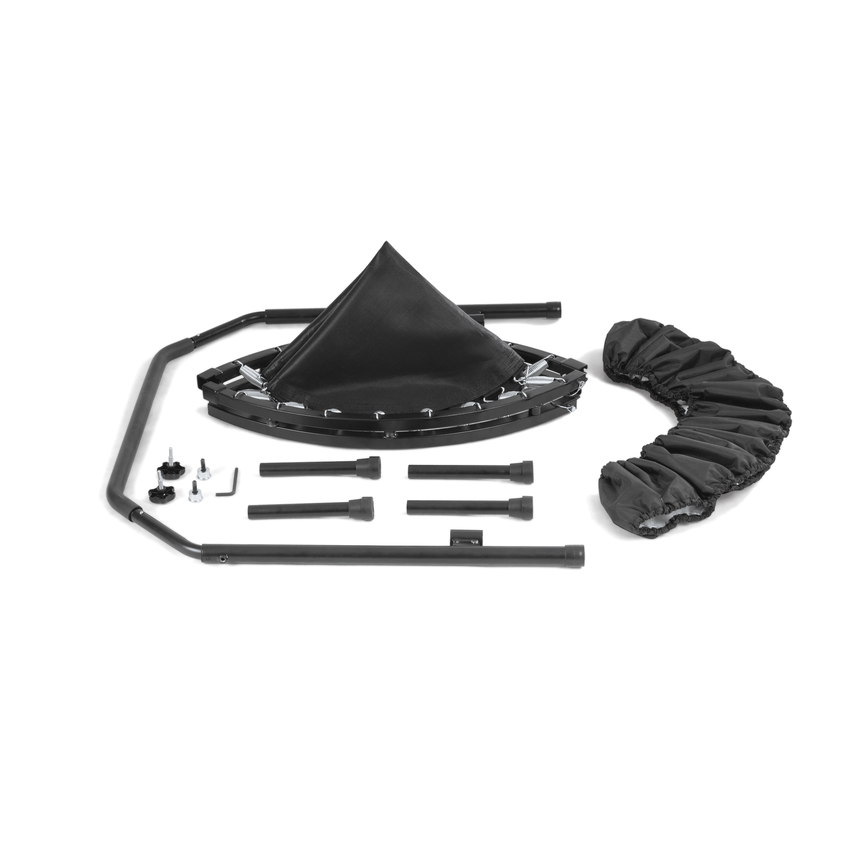 Athletic Works 40-inch Foldable Mini Trampoline with Adjustable Handle (Black, 40 in) xcepm