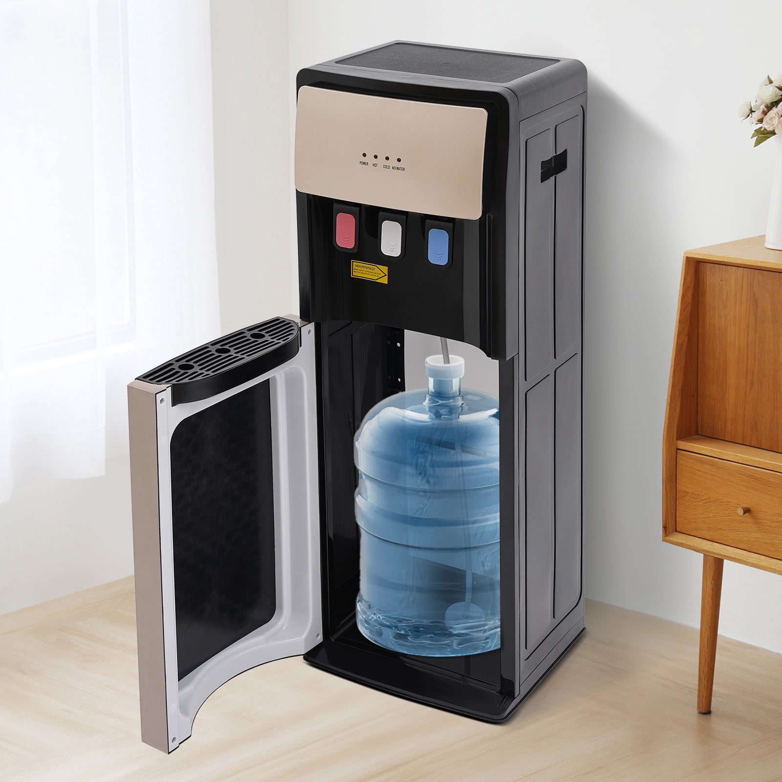 ChicHomey Bottom Loading Water Dispenser, Electric Water Cooler with 3 Temperature Settings (Champaign Gold) w01ly