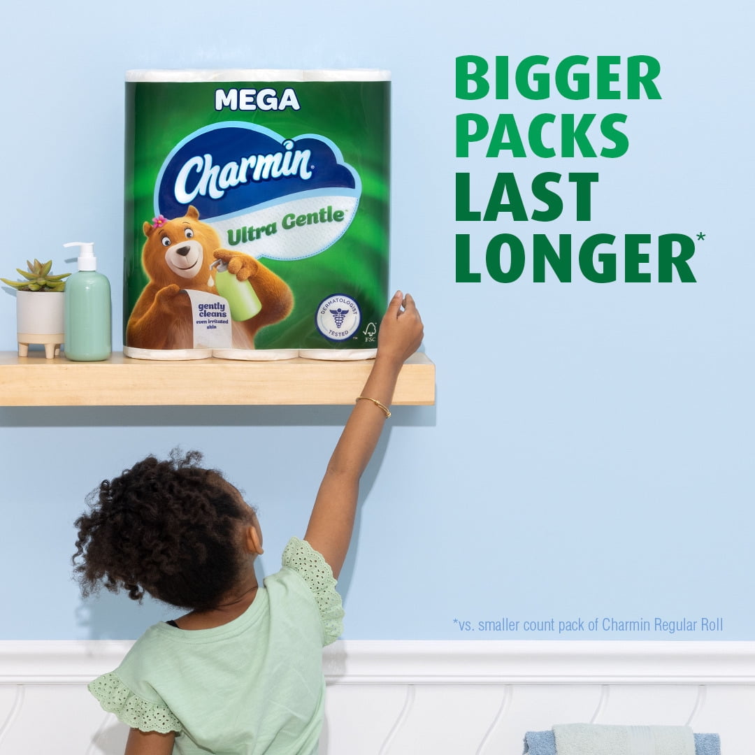 Charmin Ultra Gentle Toilet Paper (White, 12 Mega Rolls) u6a2c