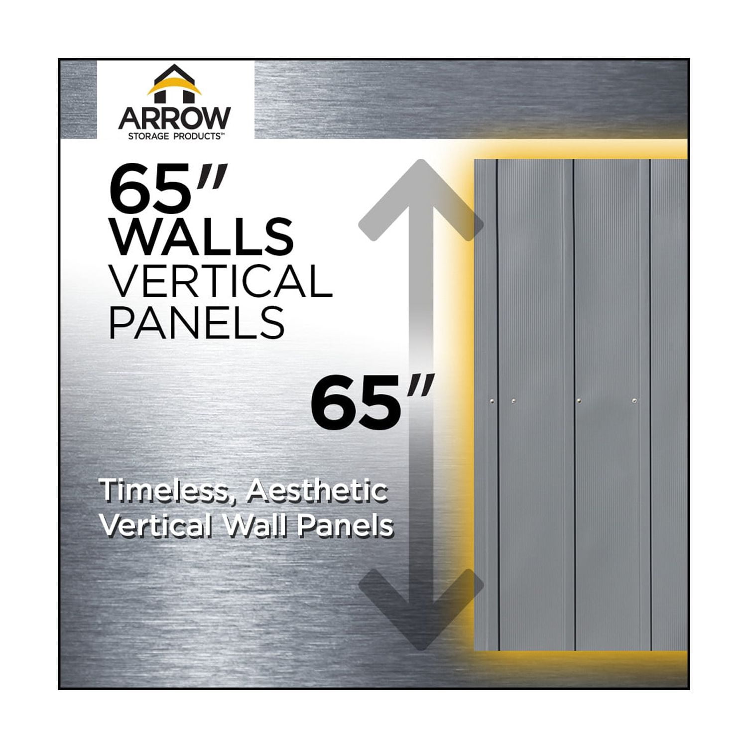 Arrow Classic Steel Storage Shed, Weather-Resistant Outdoor Garden Utility Building (Charcoal, 10 ft x 12 ft x 6 ft) j9pvw