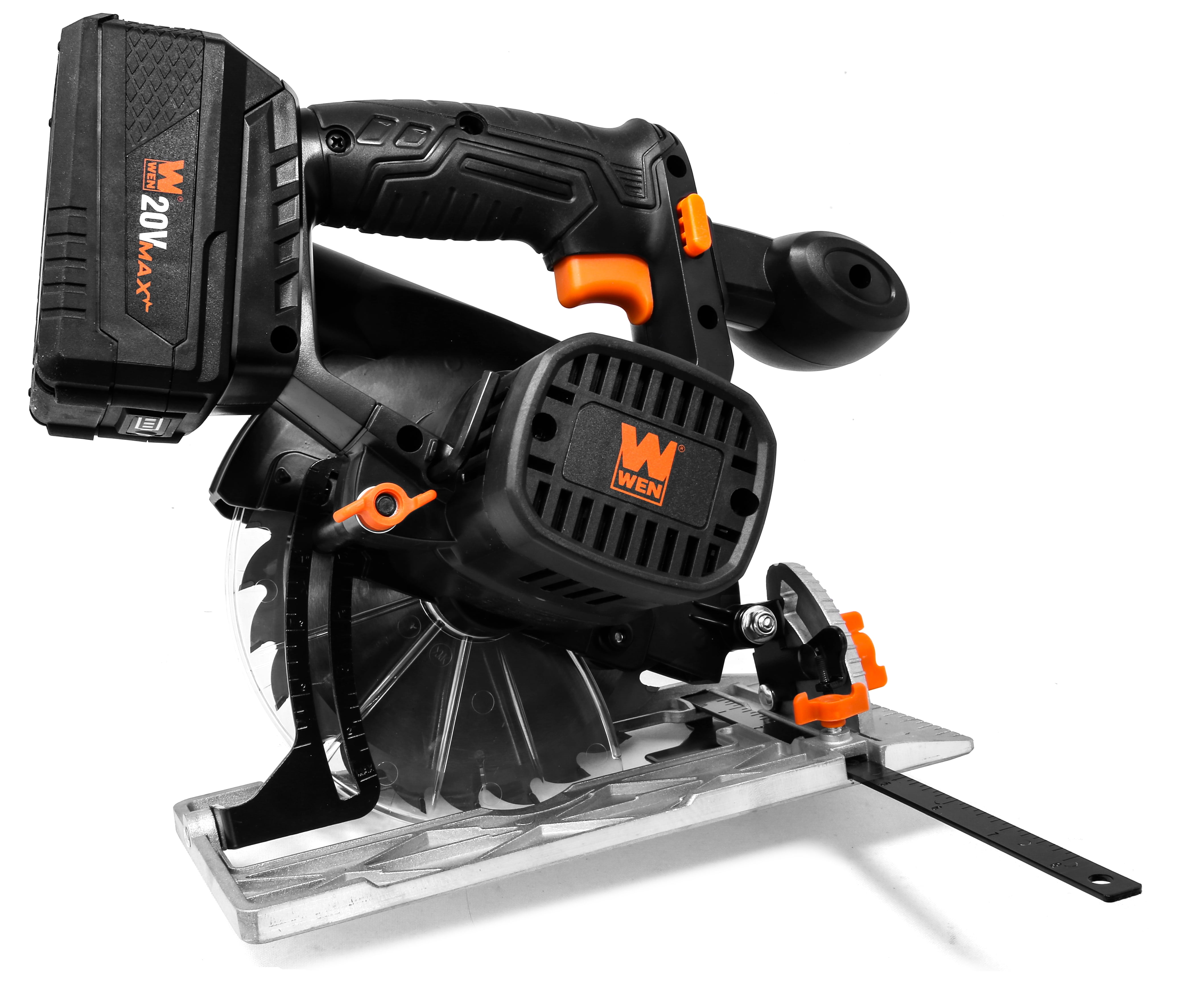 WEN 20V Max 6.5-Inch Cordless Circular Saw Kit with 4.0 Ah Lithium-Ion Battery and Charger (Black, 6.5 in) zjygh