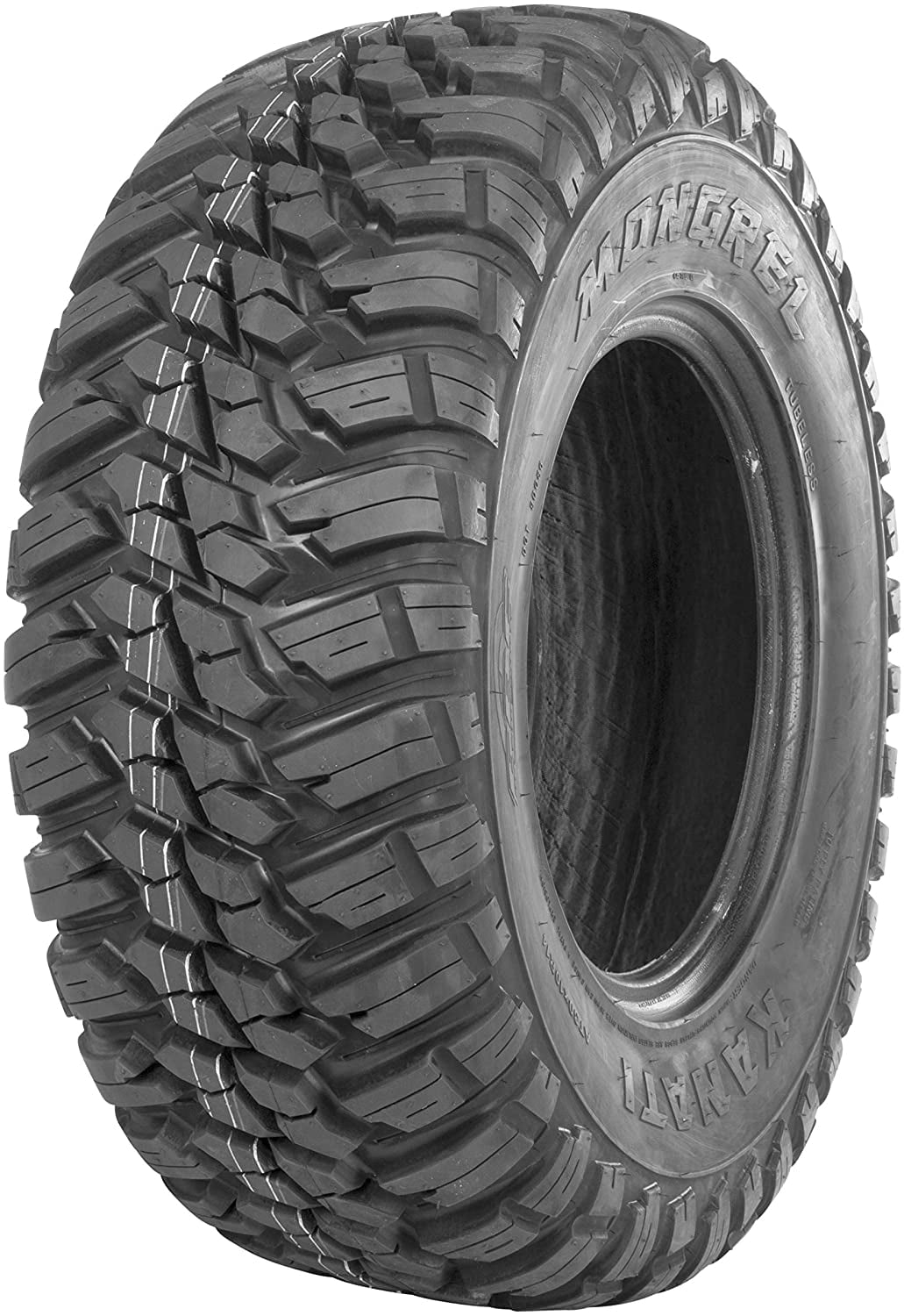 Kanati Tires Mongrel All-Terrain Radial Tire (Black, 25x10-12) 8xo0g