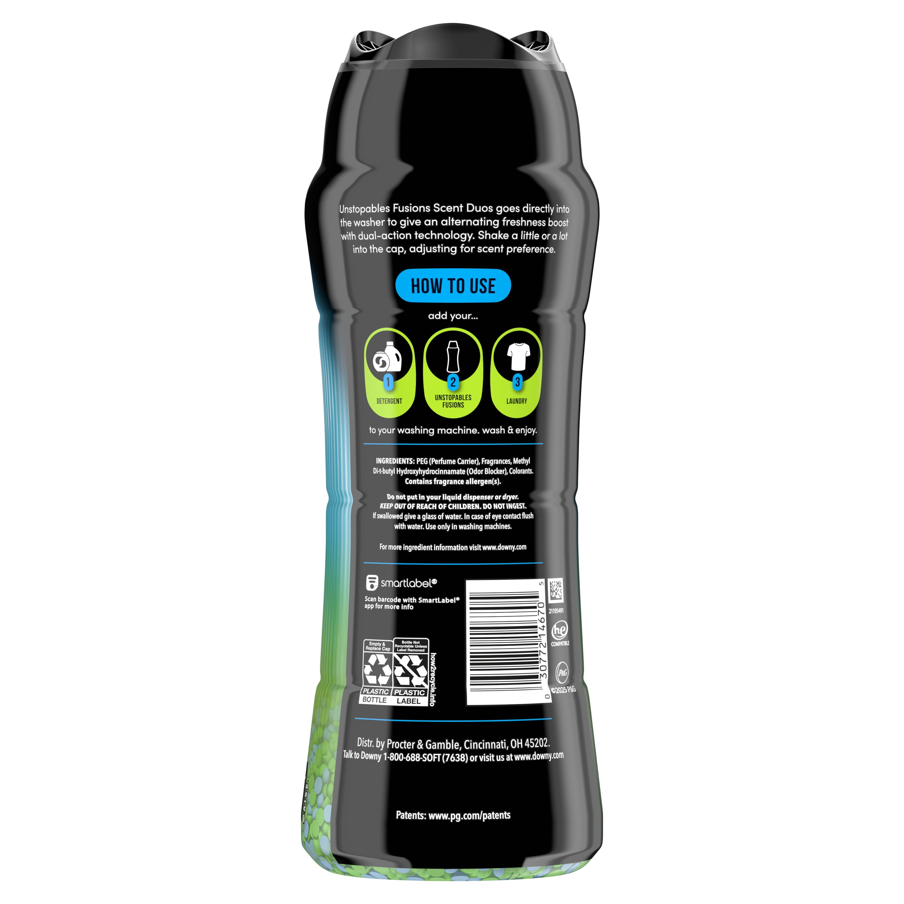 Downy Unstopables Fusions In-Wash Laundry Scent Booster Beads, Long-Lasting Twilight and Jasmine Fragrance (21.1 oz) c7nrg