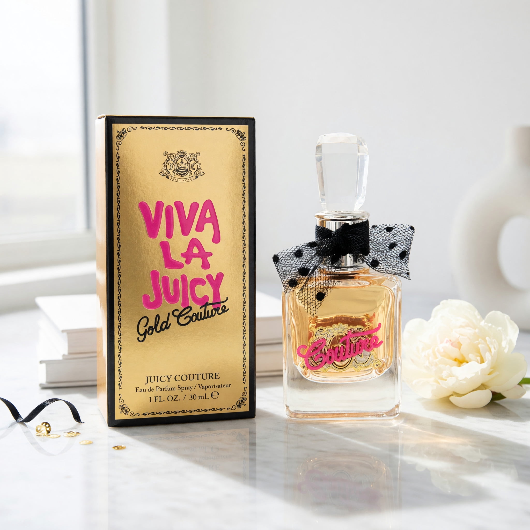 Juicy Couture Viva La Juicy Gold Couture Eau De Parfum Spray for Women (Gold, 3.4 oz) r266w