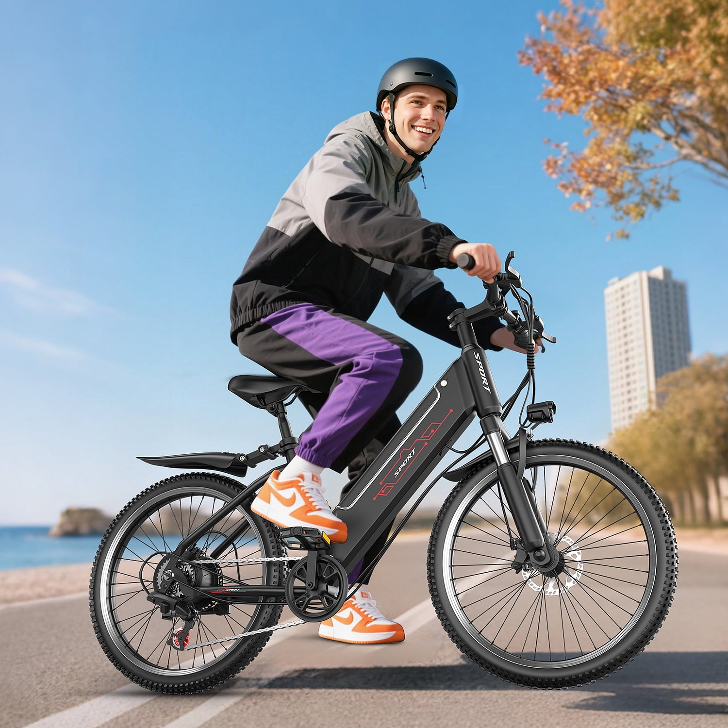 AVBDJOY Electric Bike for Adults, 1500W Peak Motor E-bike with 48V 12Ah Removable Battery (Black, 26 in) ihmv9