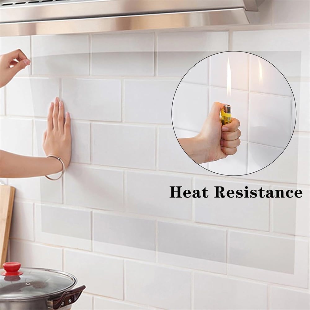 Artrylin Clear Wall Protector Self-Adhesive Kitchen Backsplash Film (Clear, 23.6 in x 78.7 in) 3ip3h