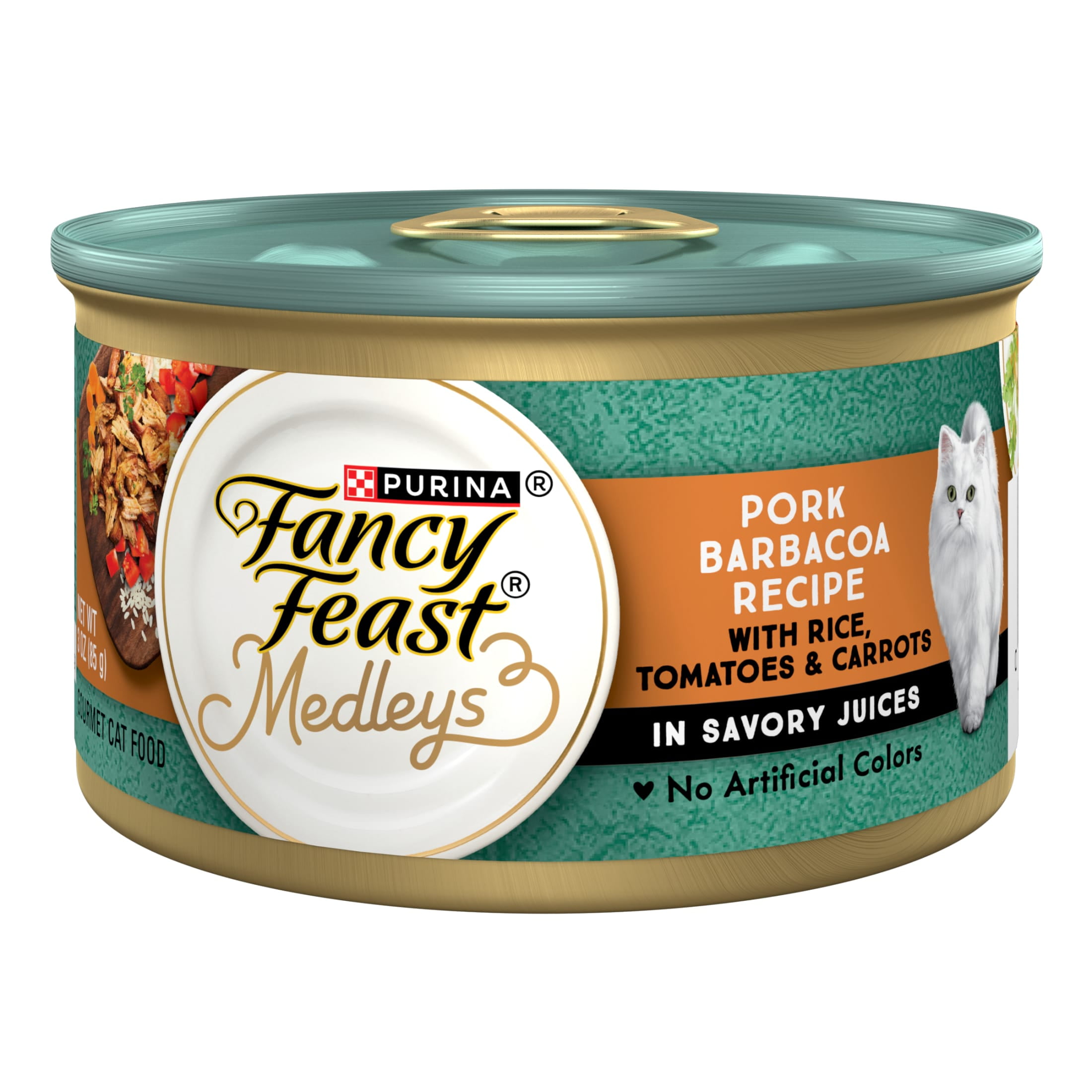 Fancy Feast Medleys Wet Cat Food Pork Barbacoa Recipe with Rice, Tomatoes and Carrots (3 oz) ymtuh