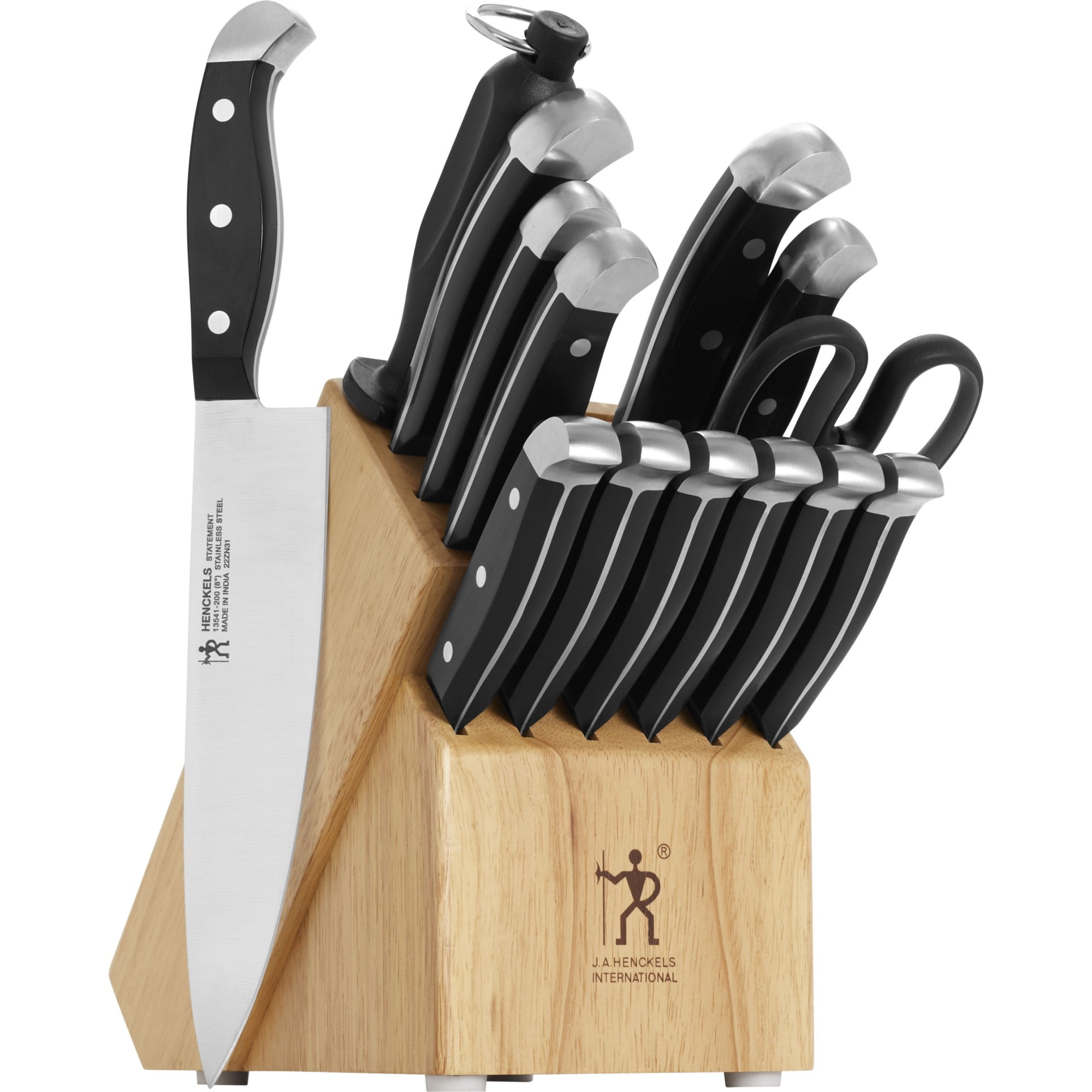 Henckels Statement Knife Block Set (15-Piece, Black) ivwa5