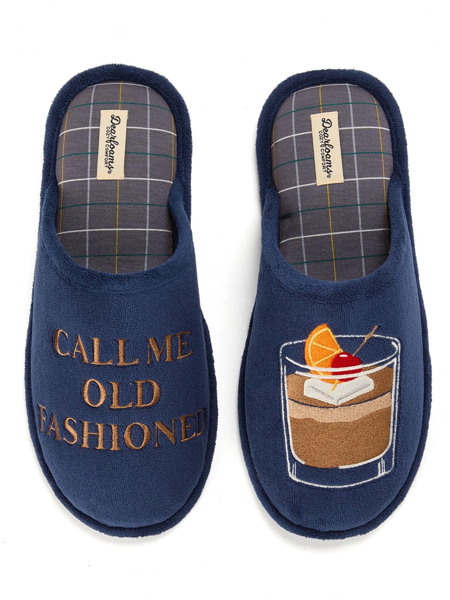 Dearfoams Cozy Comfort Scuff Slippers Indoor Outdoor Durable Footwear (Blue, Men's Size 10) necp9