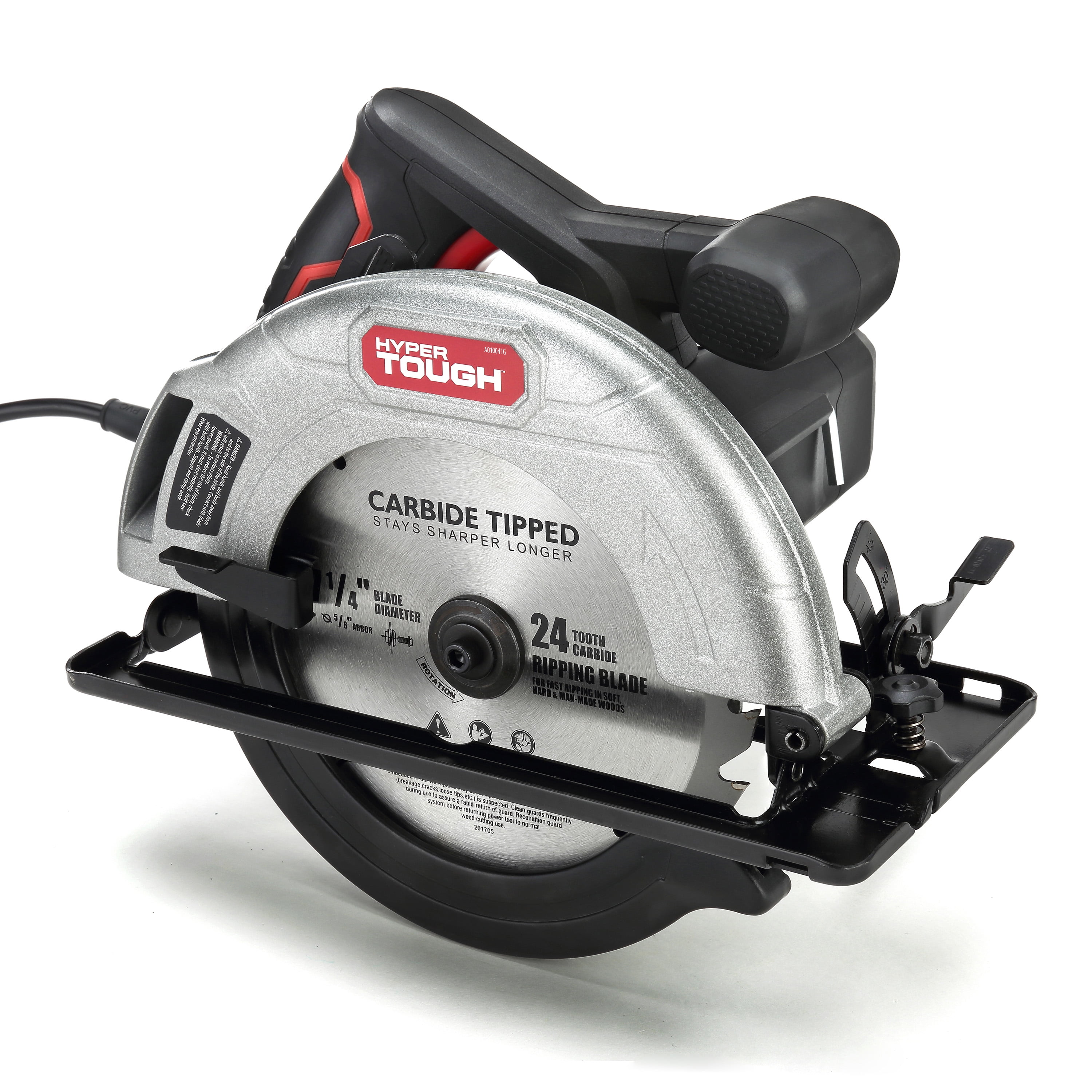 Hyper Tough 12 Amp Corded Circular Saw with Steel Shoe and Adjustable Bevel (7.25 in) fee8g
