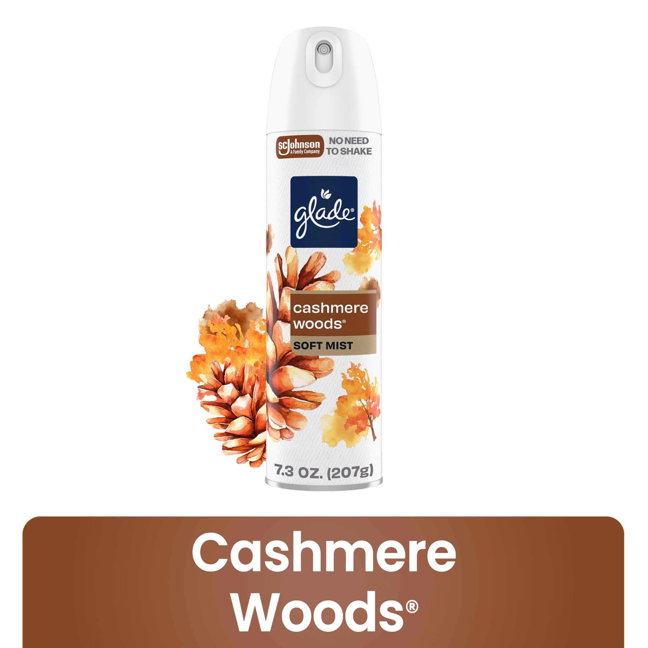 Glade Soft Mist Odor Fighting Air Freshener, Cashmere Woods Scent (7.3 oz) n2880