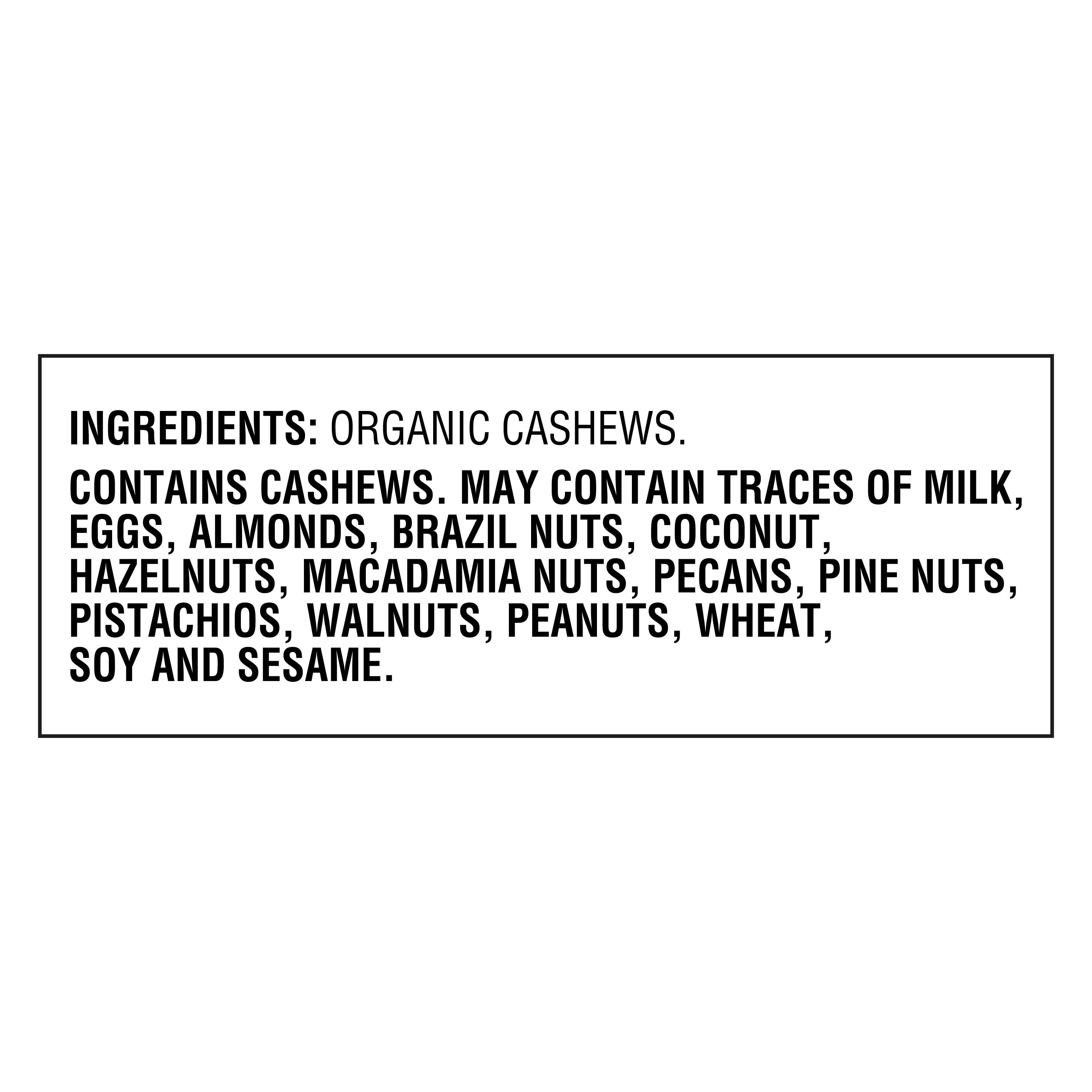 Great Value Organic Raw Whole Cashews (Natural, 14 oz) 3oax3