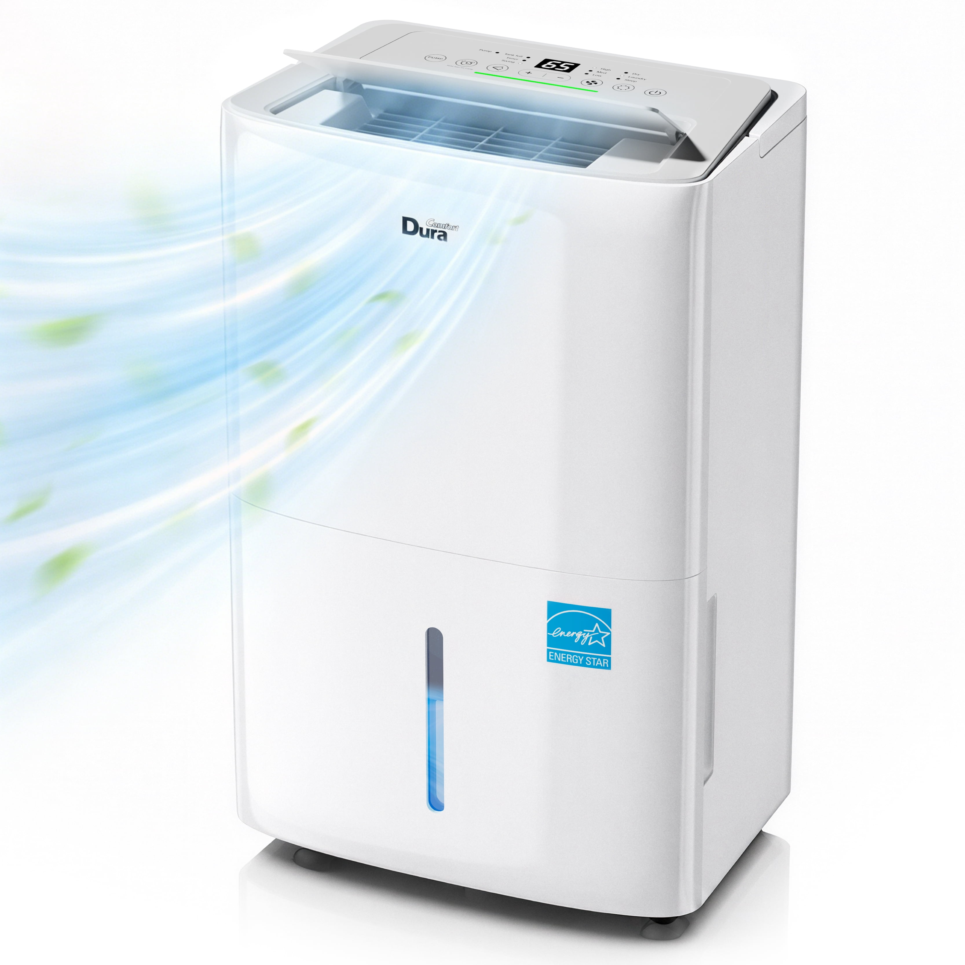 DuraComfort 4,500 Sq Ft Dehumidifier with Built-in Pump, Energy Star Certified, Smart Humidity Control (White, 1.6 gal) tvbax