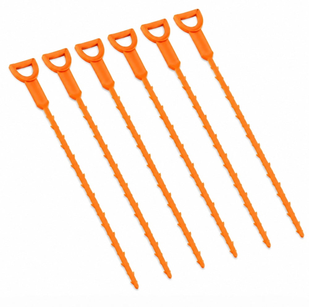 TIKA Drain Cleaning Tool Set, Flexible Snake Clog Remover for Bathroom Sink and Shower (6 Pack, 25 in) 86163