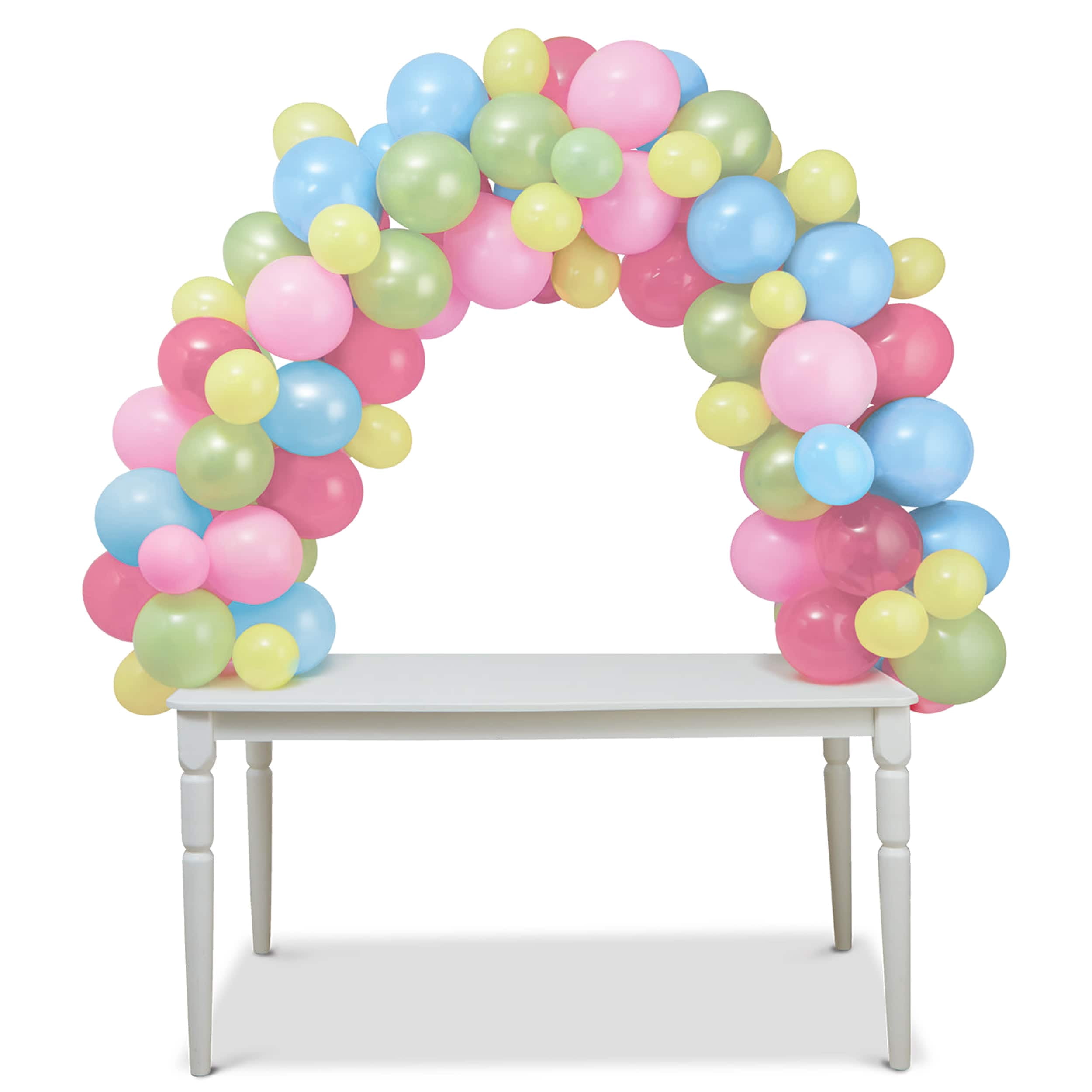 Celebrate It Balloon Table Arch Kit, Adjustable Party Decor Frame with Clamps and Rings (6 Pack, 4.5 ft to 8.5 ft) orjfk